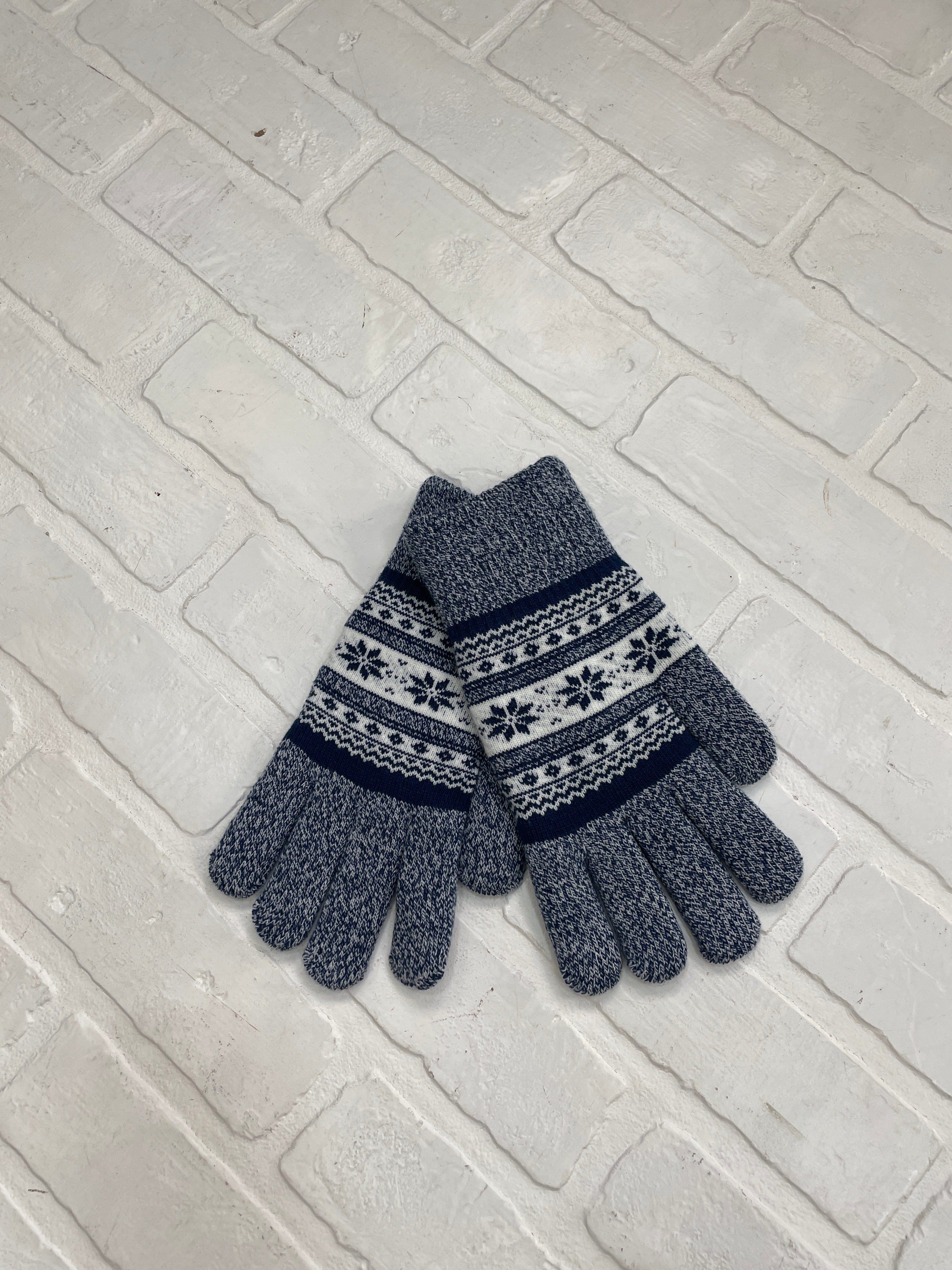 Blue Snowflake Women's Aloe Glove