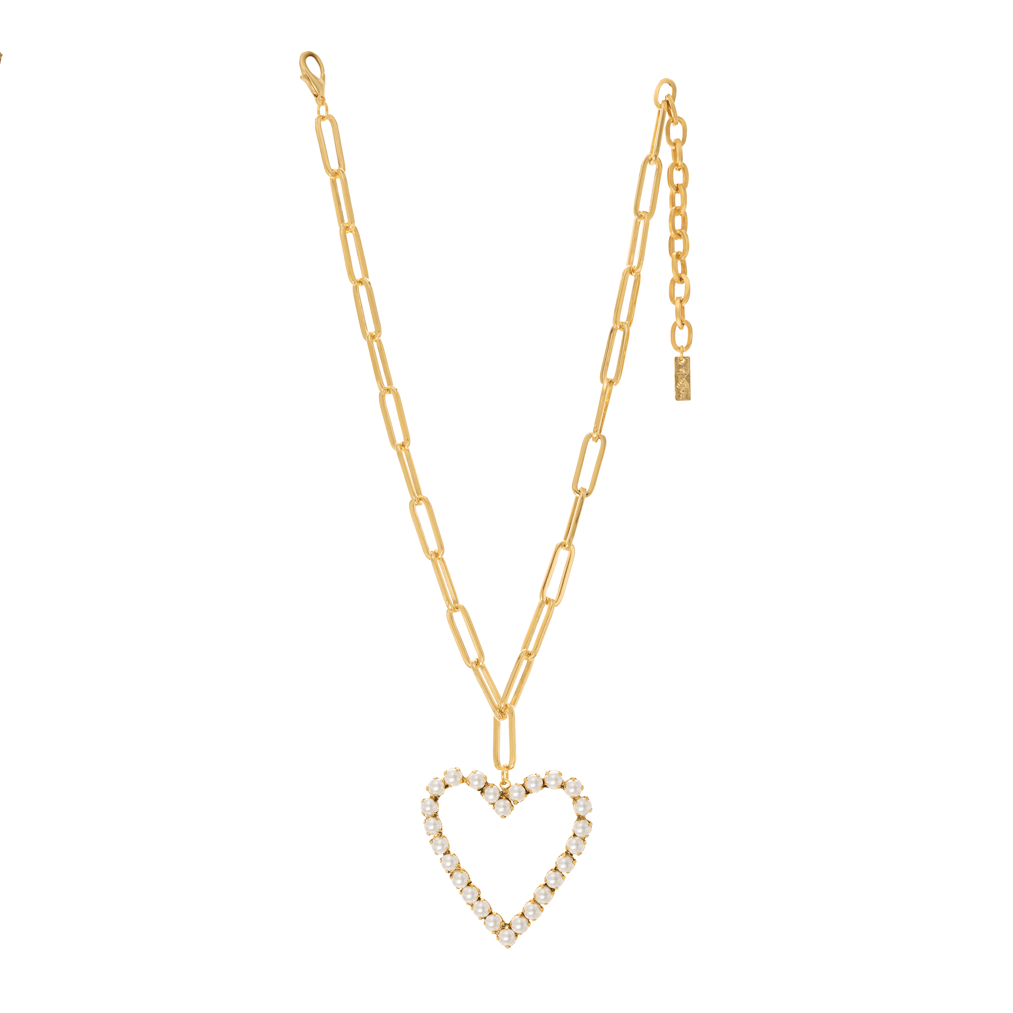 POP Heart Necklace in Pearls