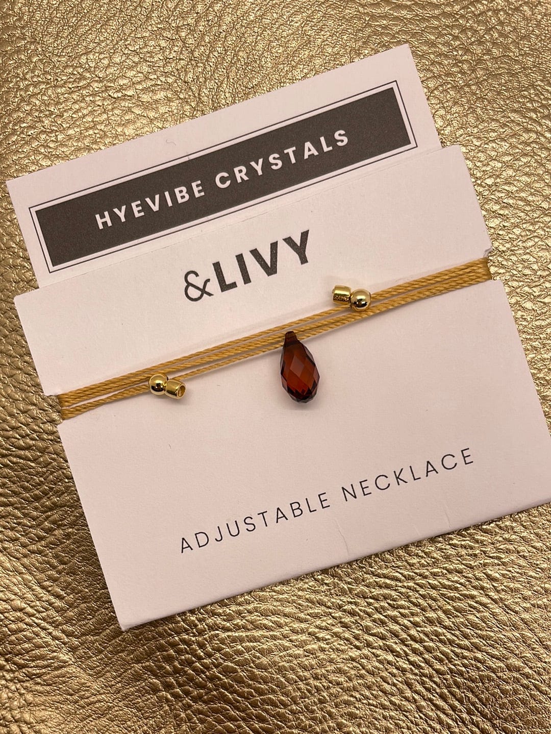 Hyevibe Crystal Slider - Smoked Amber on Gold
