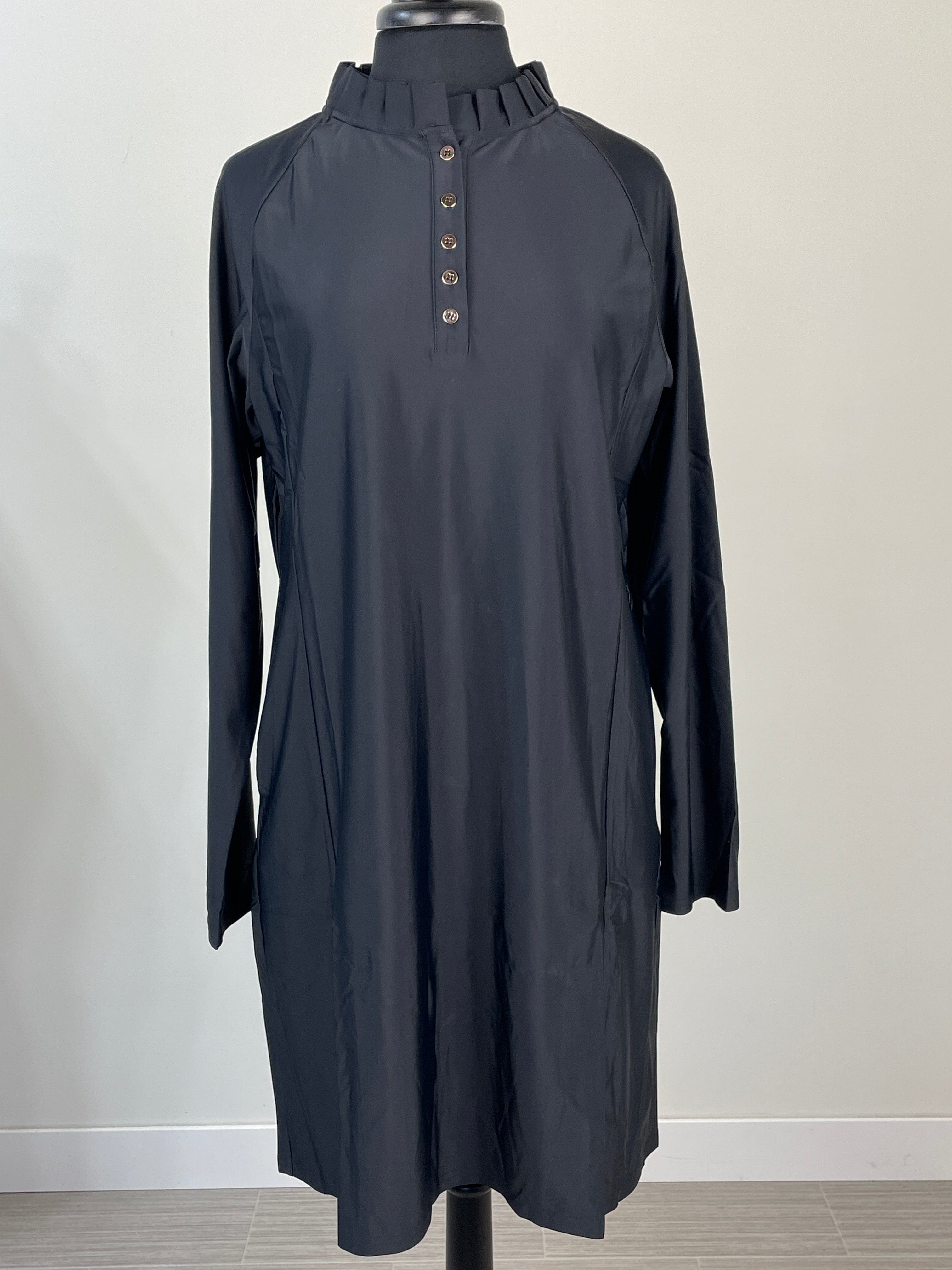 Black Baylee Button Dress