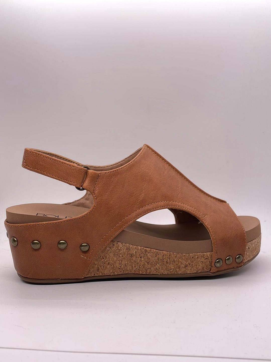 Volta II Cognac Wedged Sandal