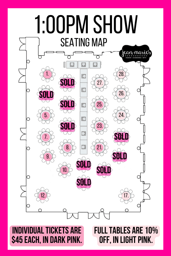 Spring Fashion Show 2025 1:00 PM SHOW - Individual Ticket Sales