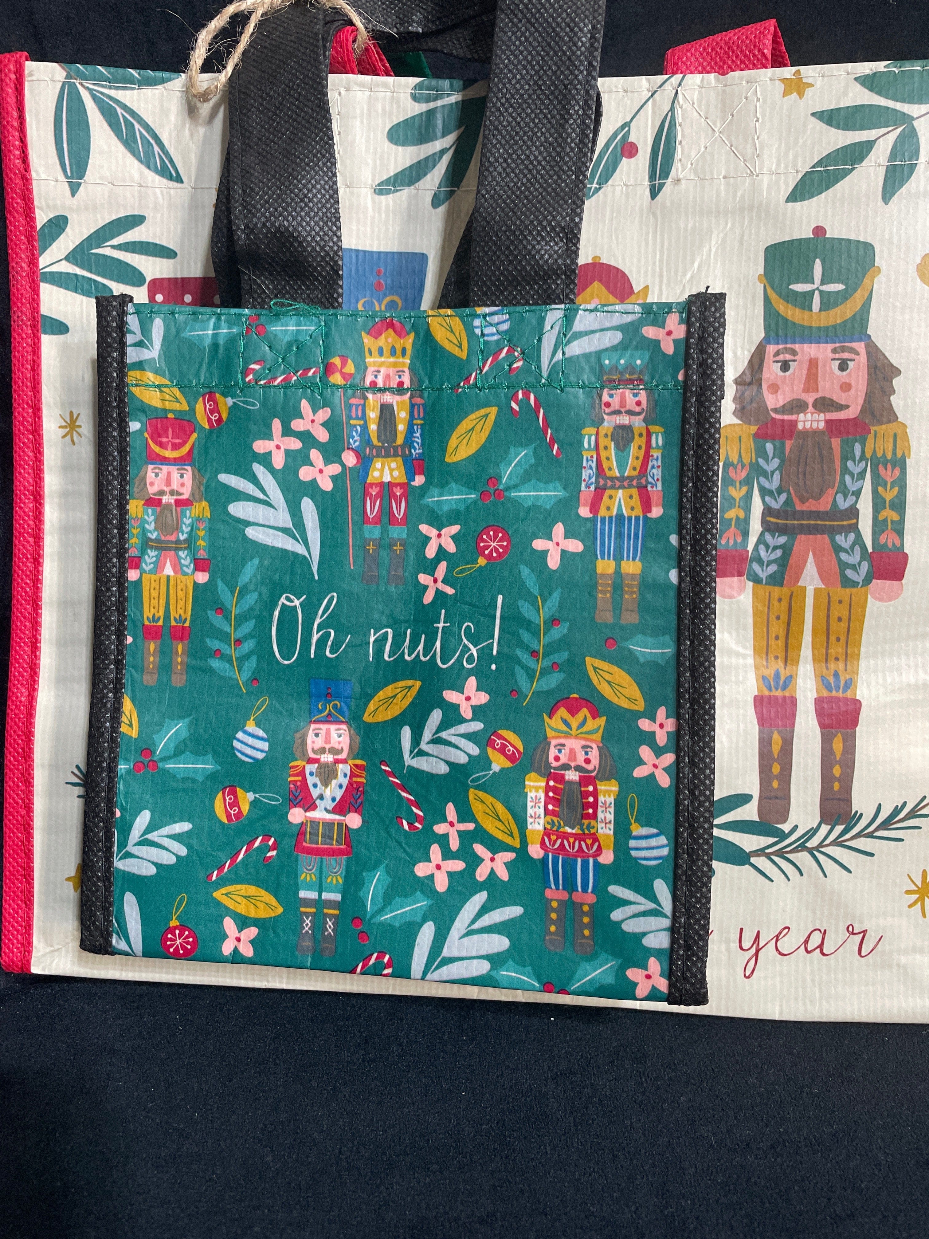Nutcracker Holiday Recycled Gift Bags S/3