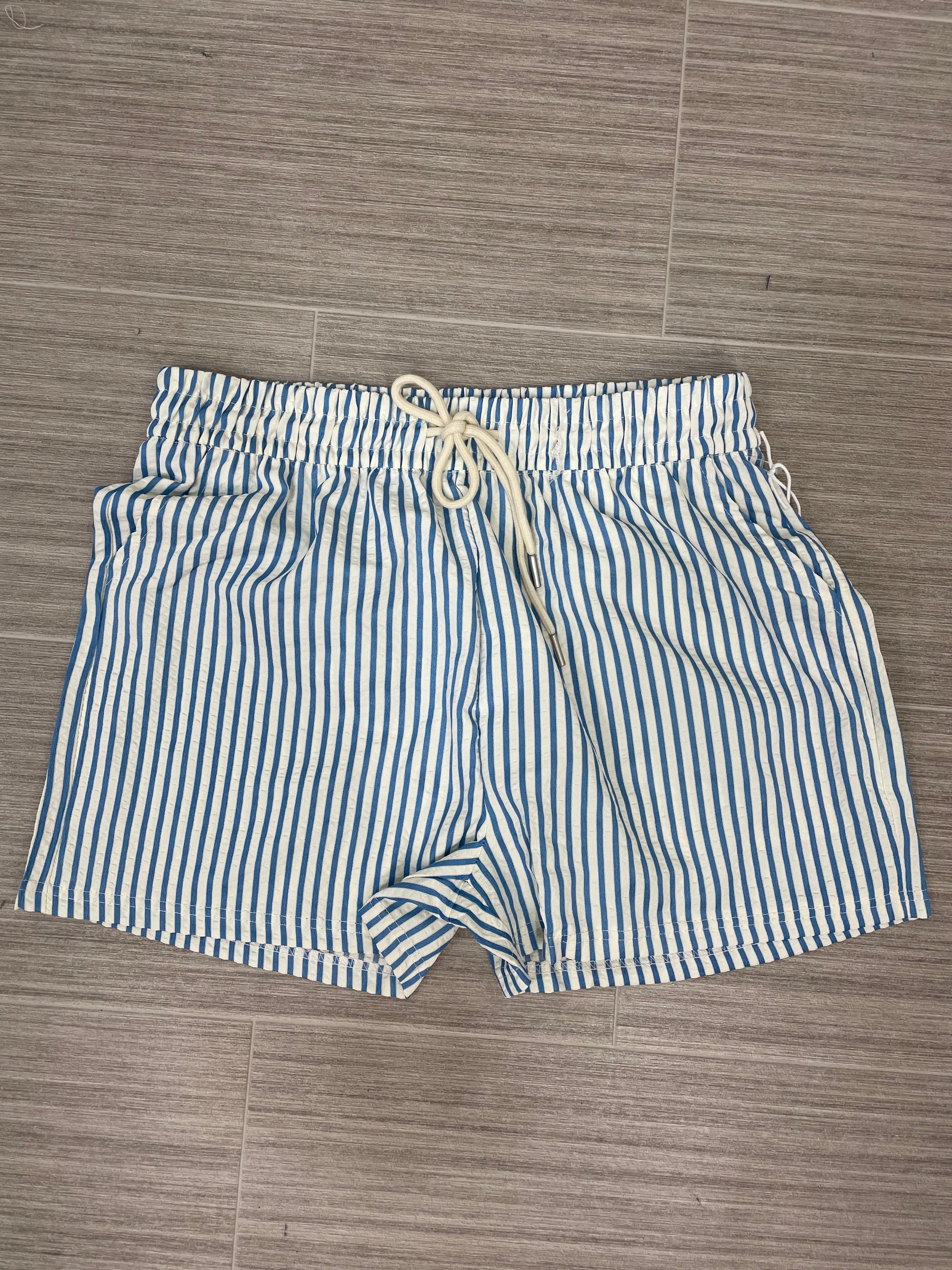 Blue Stripe Shorts