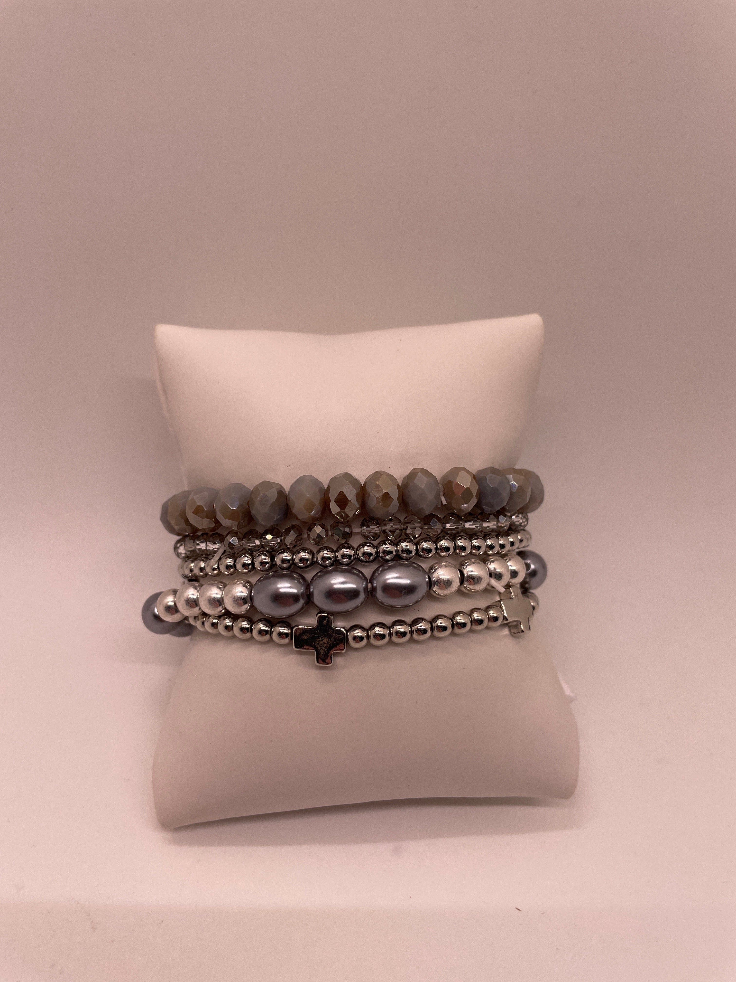 Pewter Elegance Bracelet Set