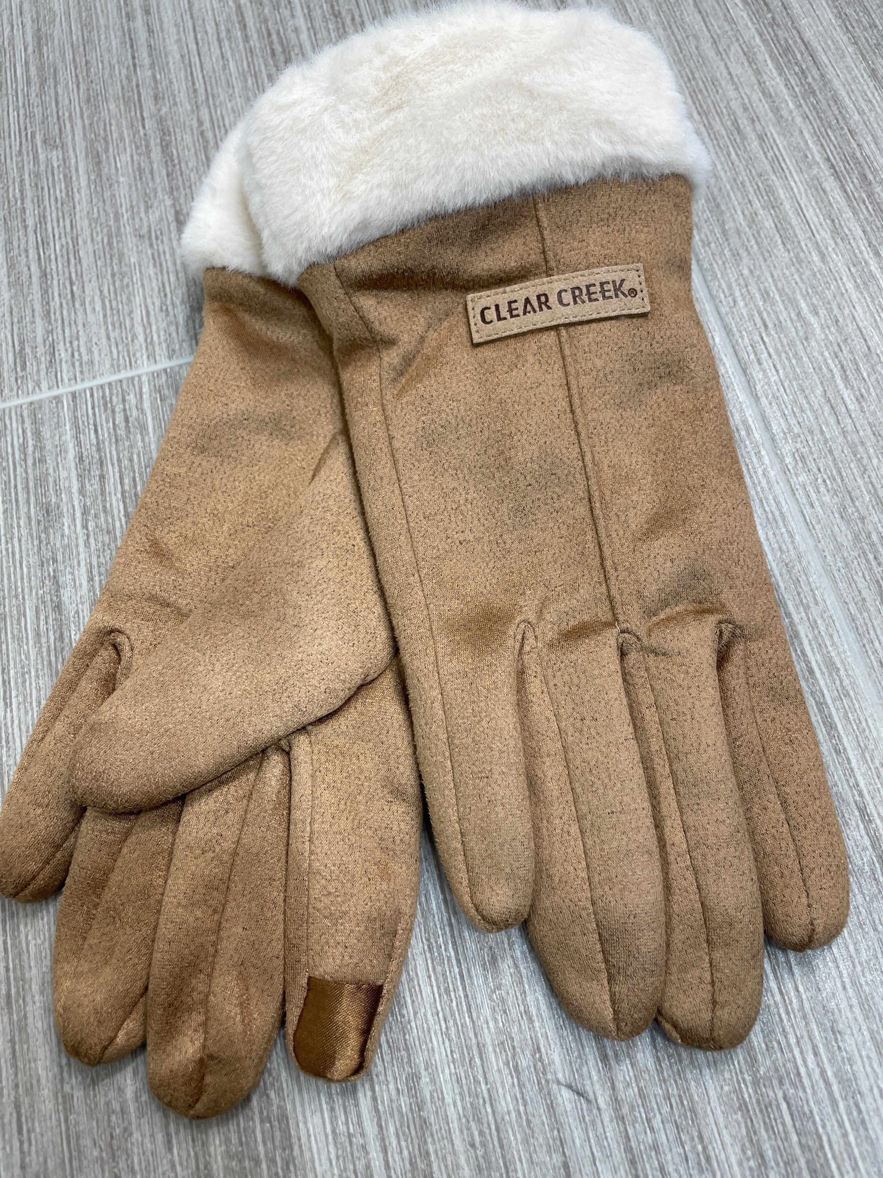 CC Women's Tan Suede Gloves