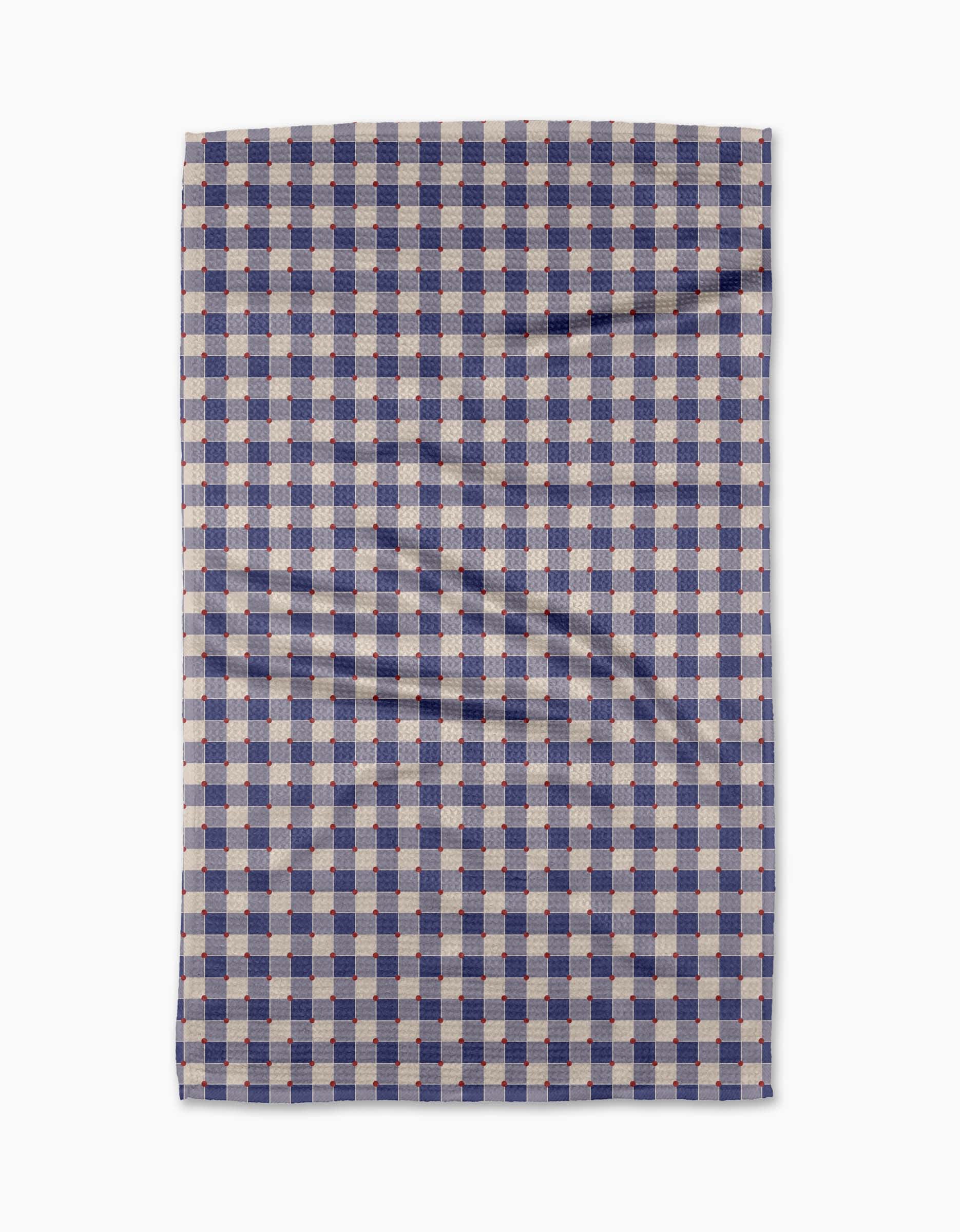 Geometry Nautical Gingham Tea Towel
