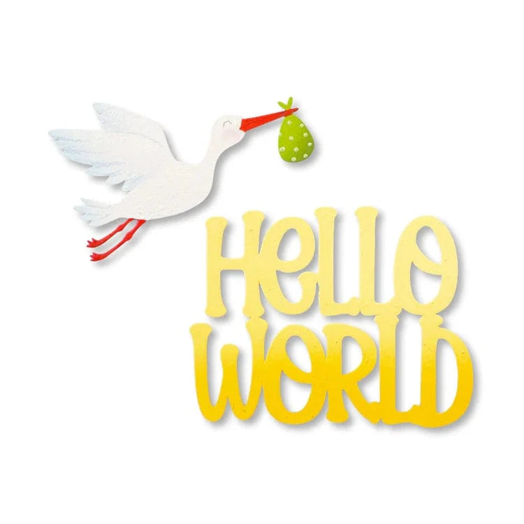 Hello World Baby Magnets S/2