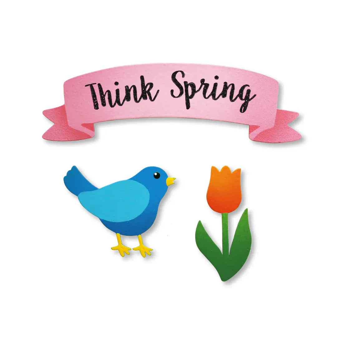 Think Spring Banner Magnets S/3