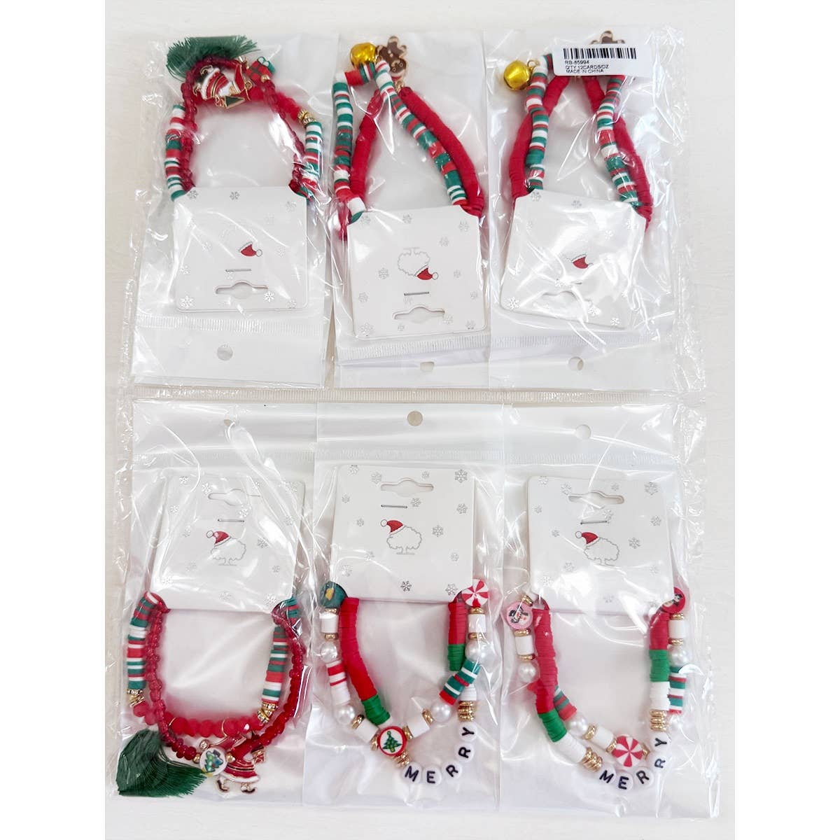 Christmas Theme Clay Bracelet Set