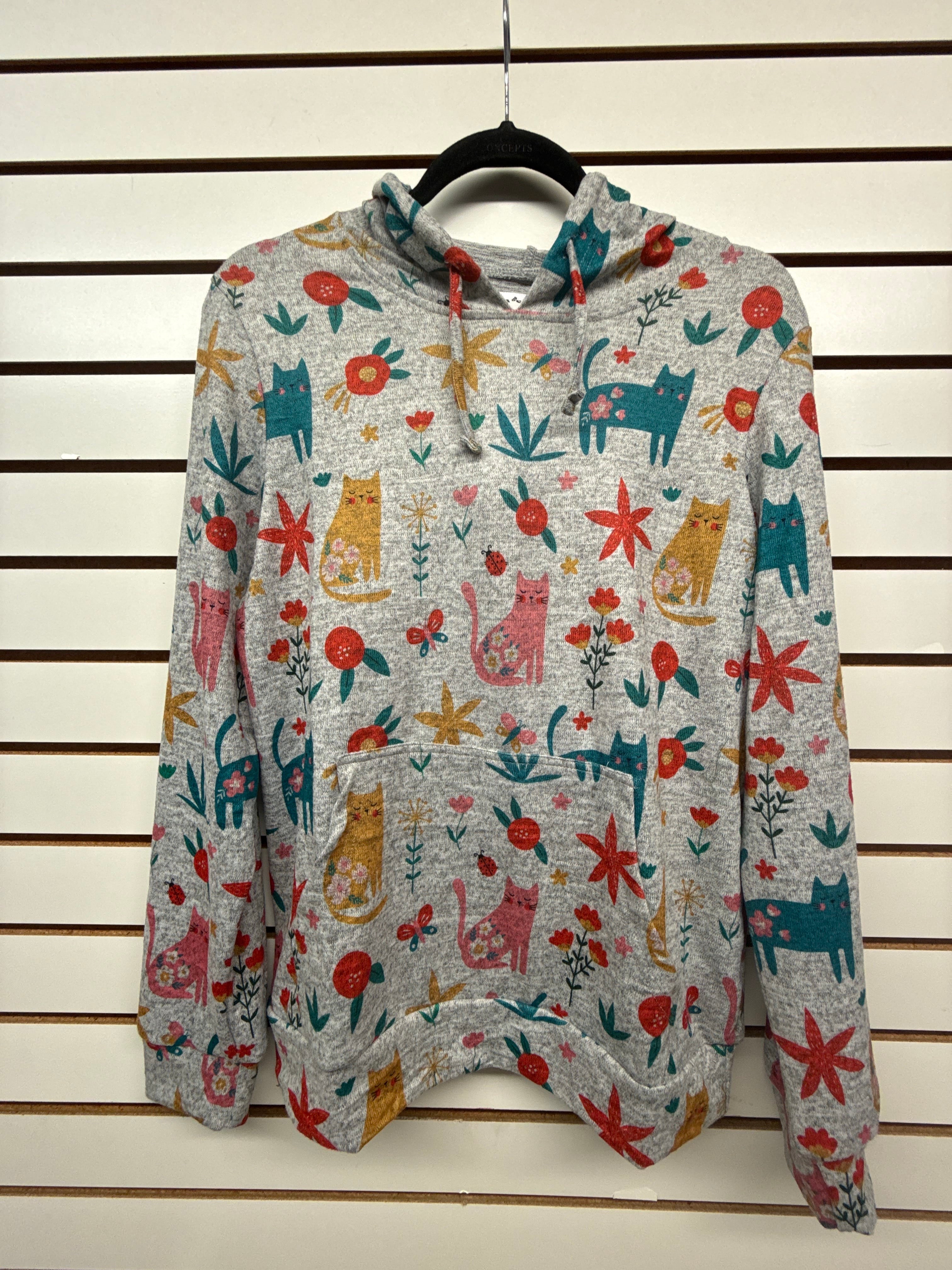 Colorful Cat Pullover Hoodie