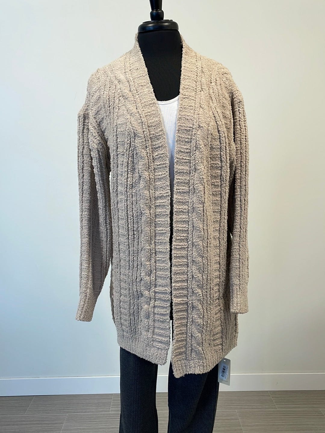Beige Twist Knit Luxury Cardigan