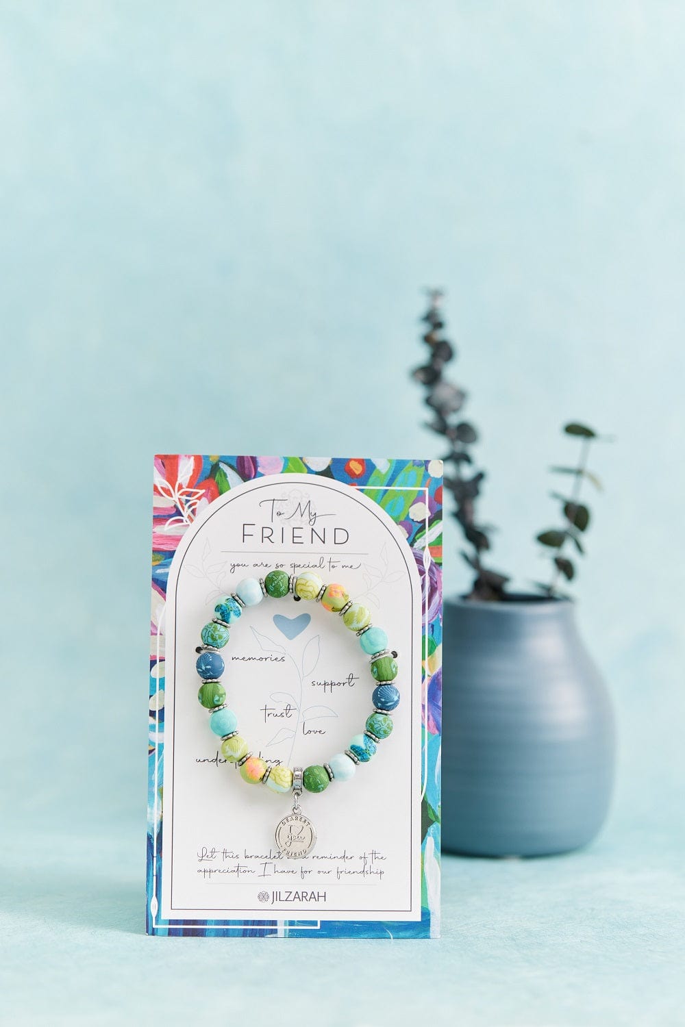 Friend Clay Bead Bracelet