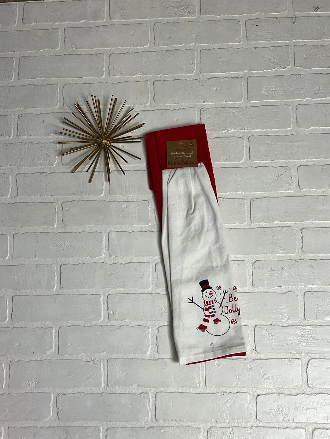 2PK Christmas Kitchen Tie Towel Set