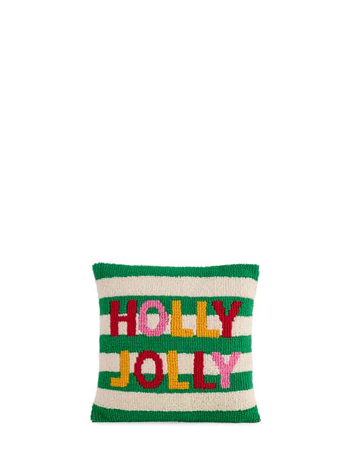 "HOLLY JOLLY" TUFTED PILLOW