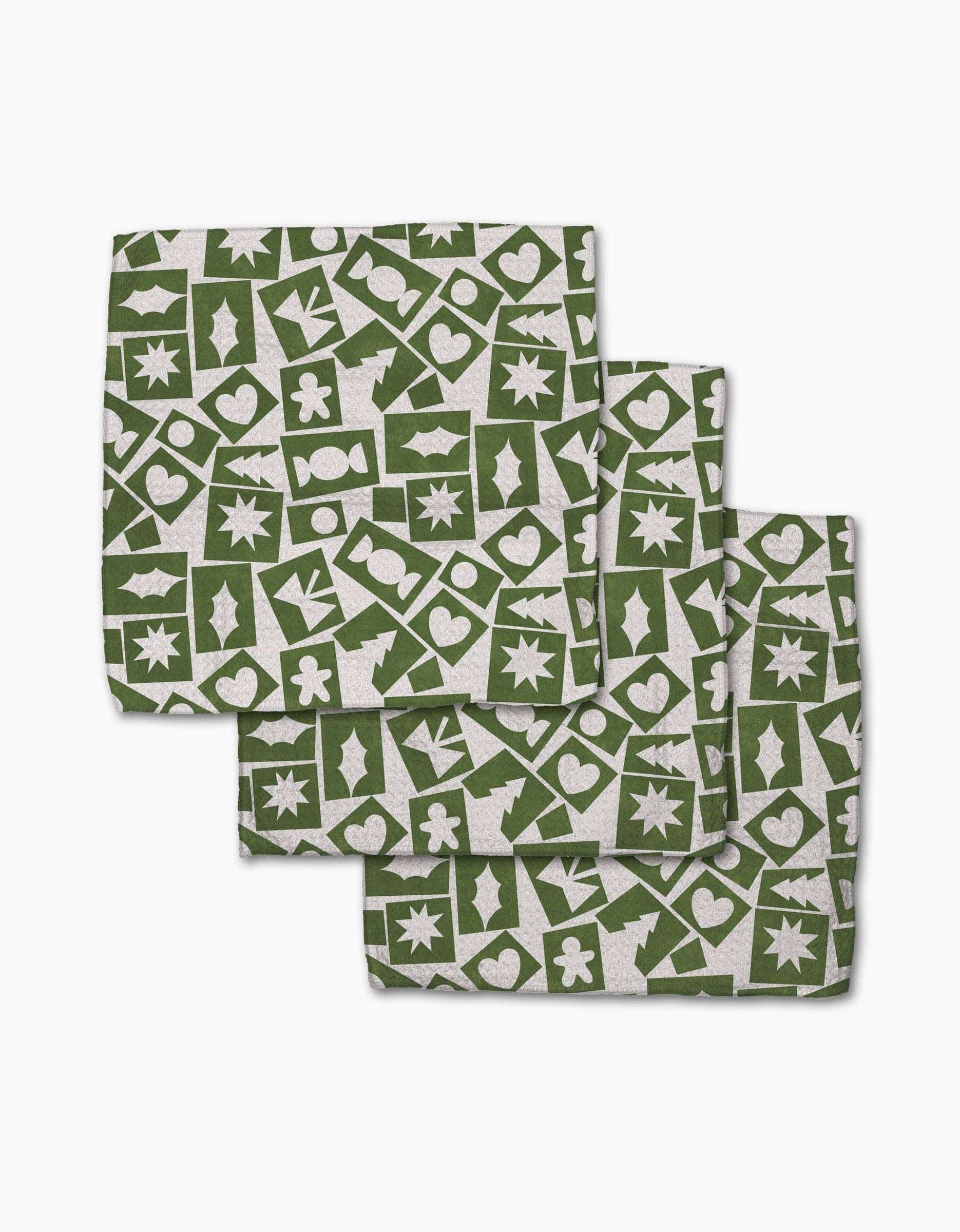 Cutout Christmas Dishcloth Set