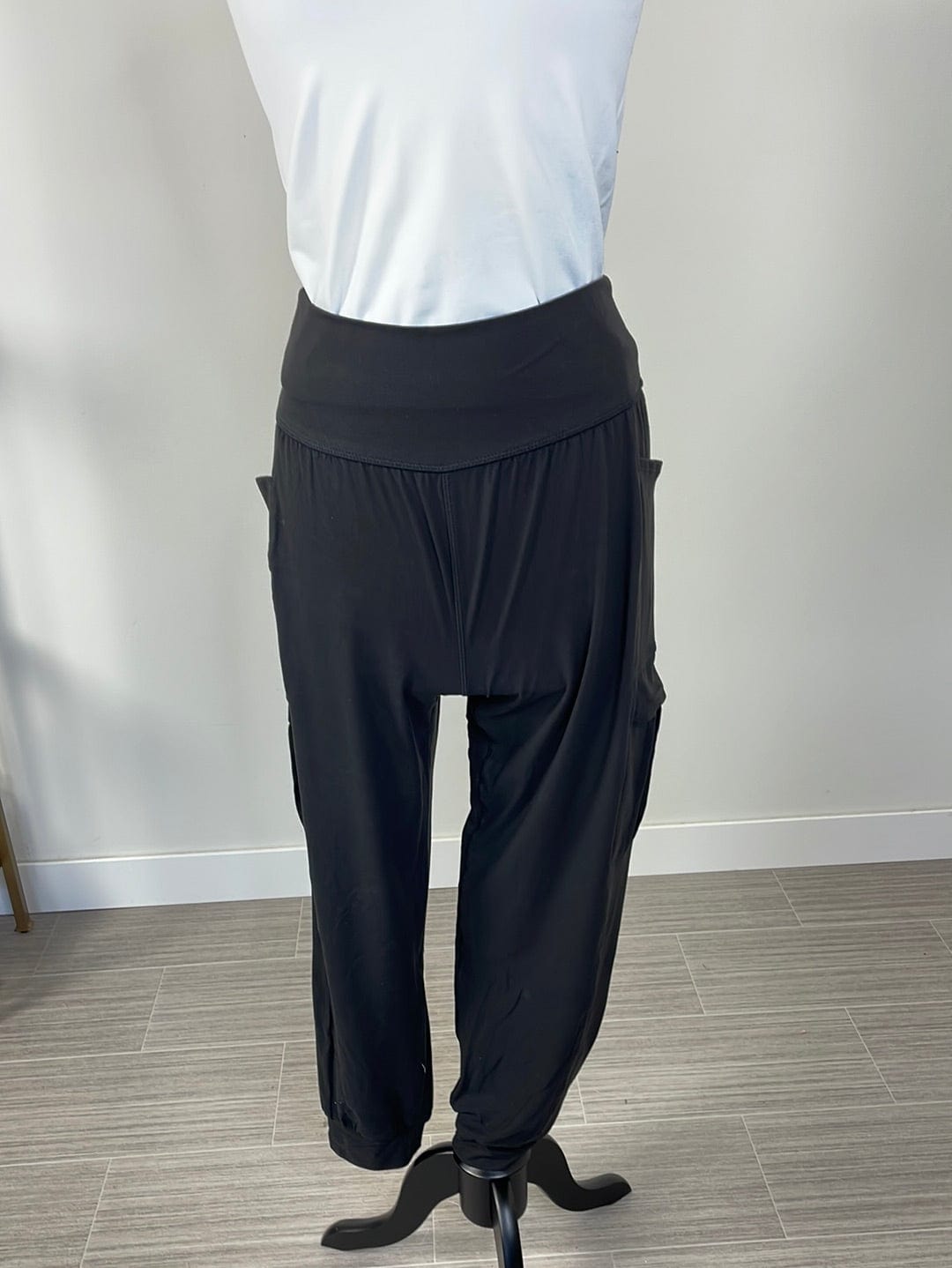 Black Butter Fabric Jogger w/Side Pockets