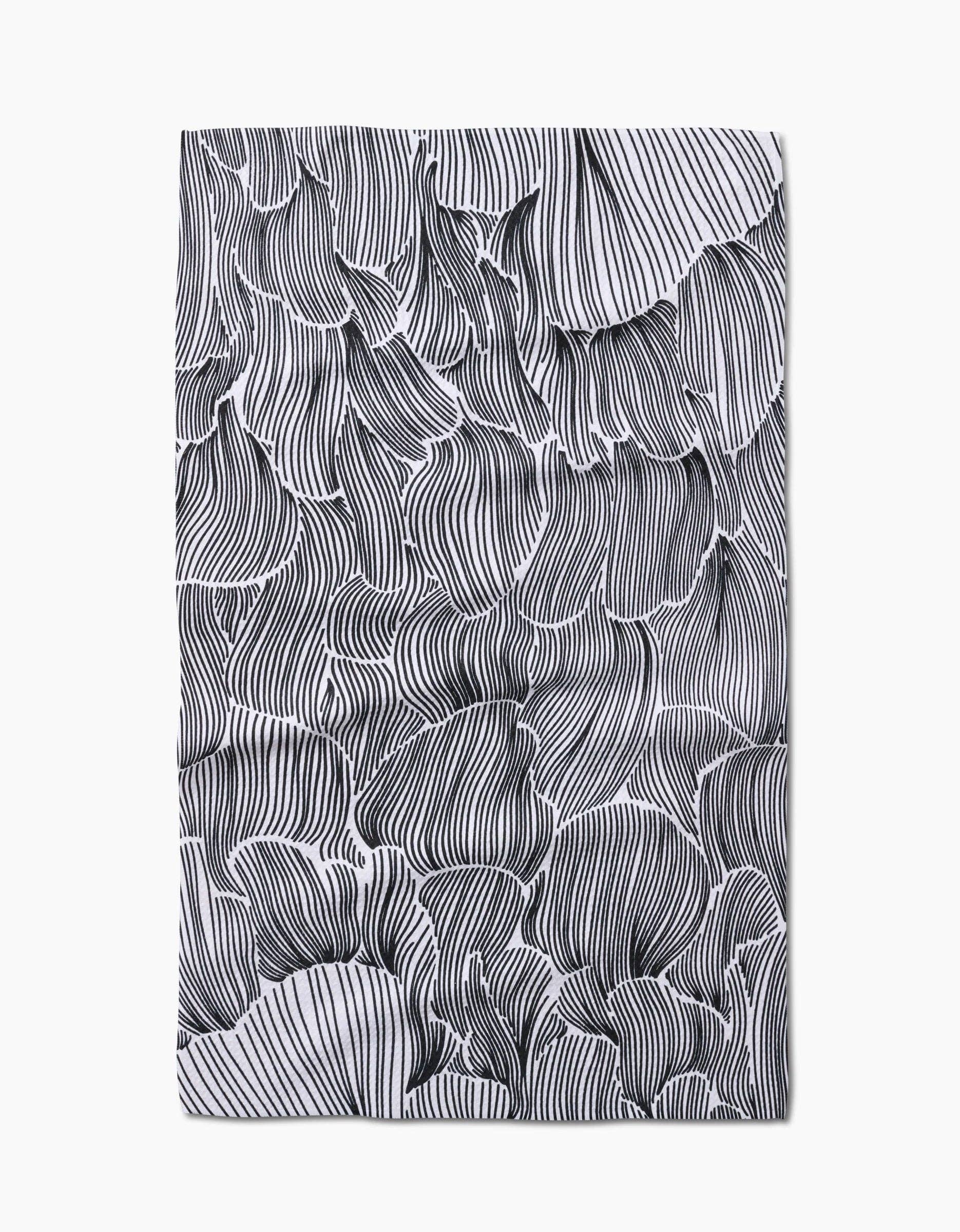 Geometry Posh Petals Fresh Linen Tea Towel