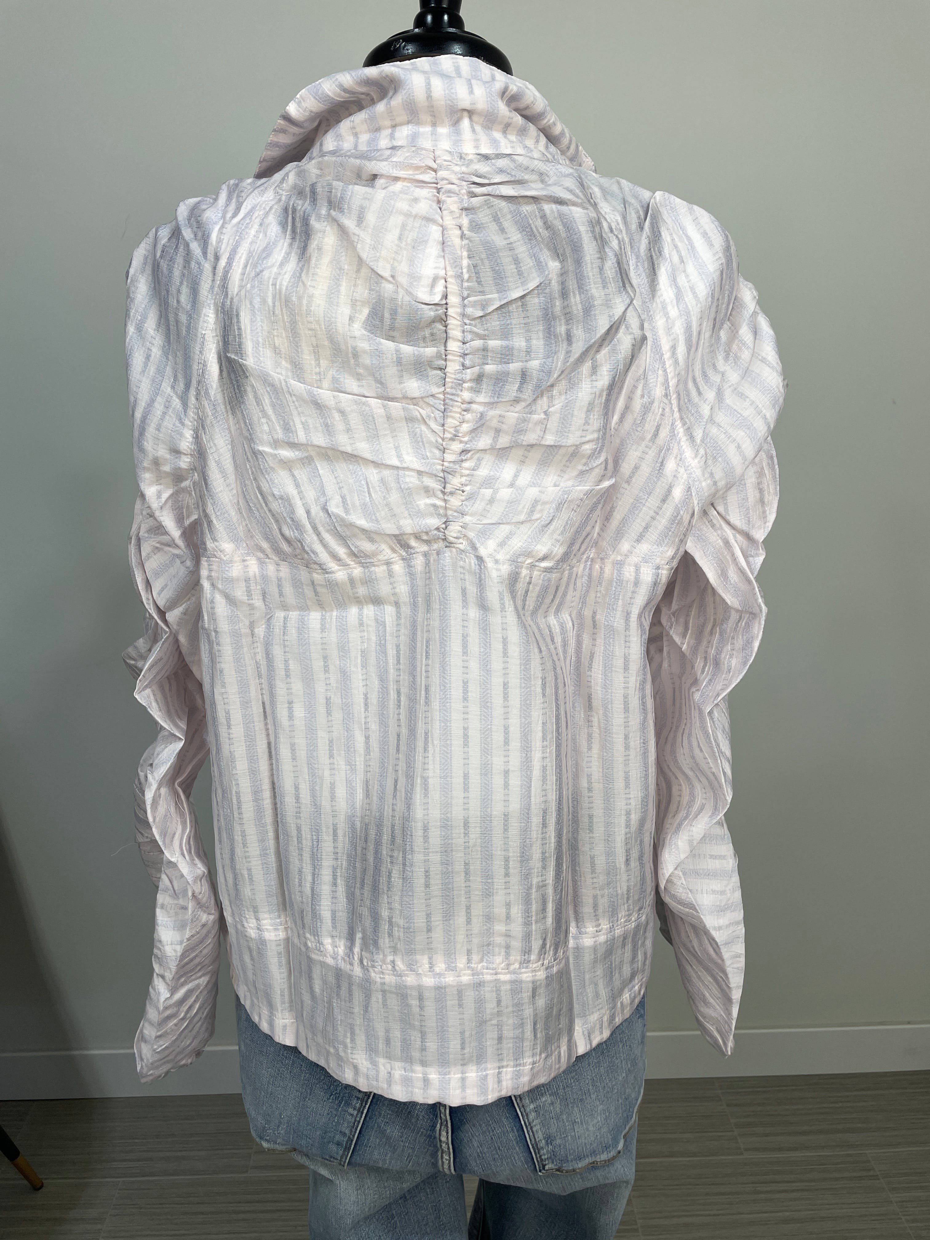 Lavender Ice Ruched Sleeve Jacket