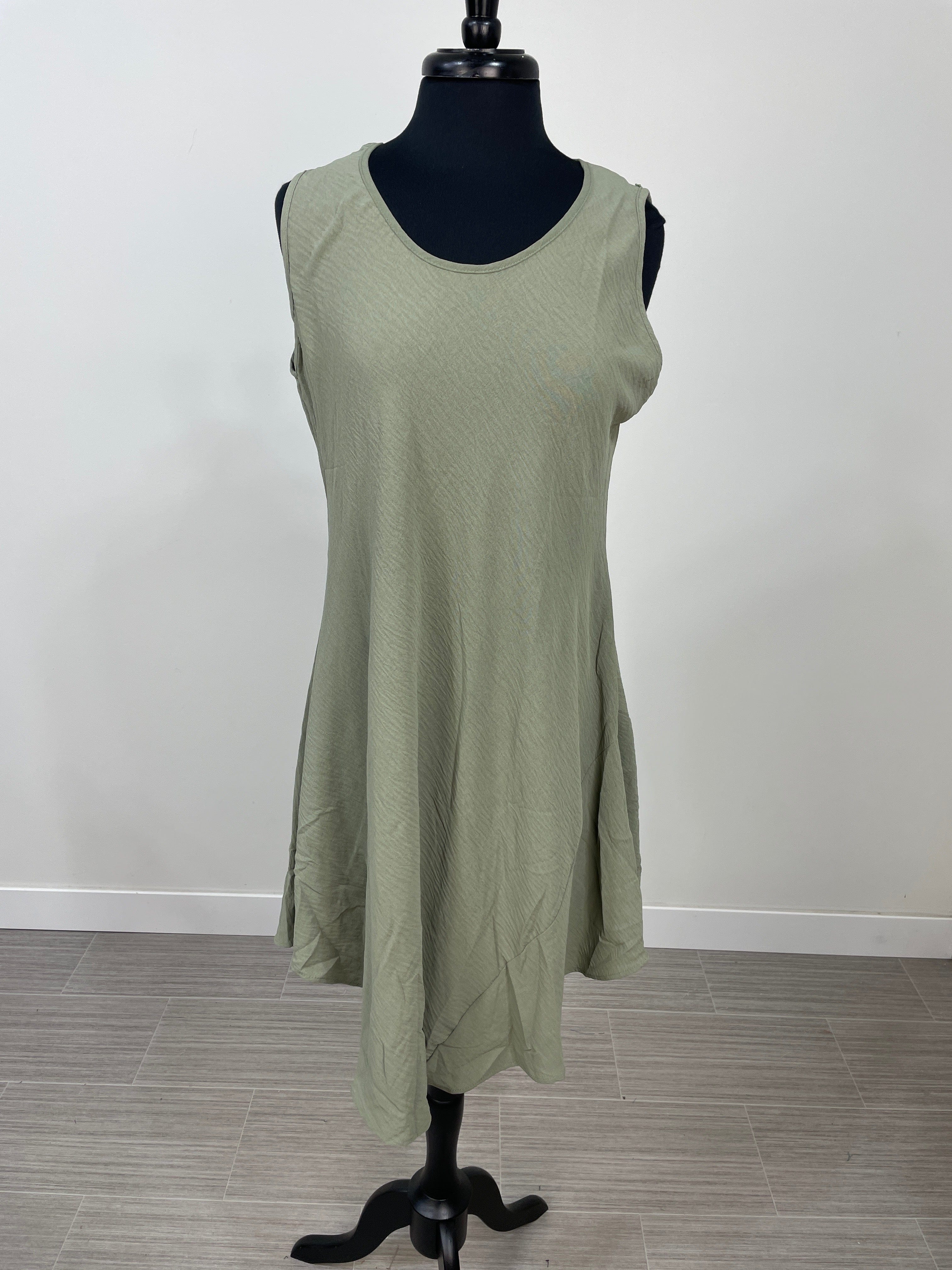 Sage Sleeveless Dress