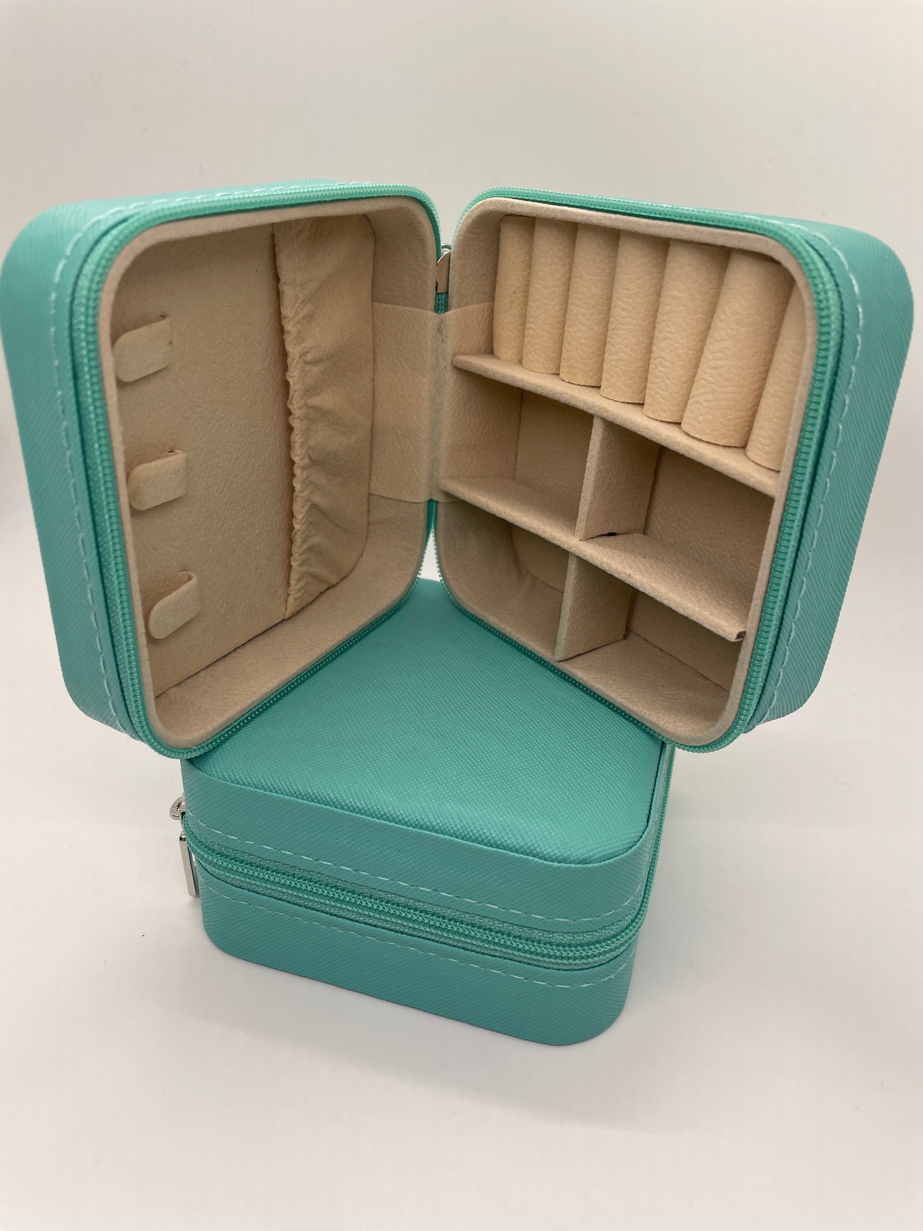 Aqua Travel Jewelry Case