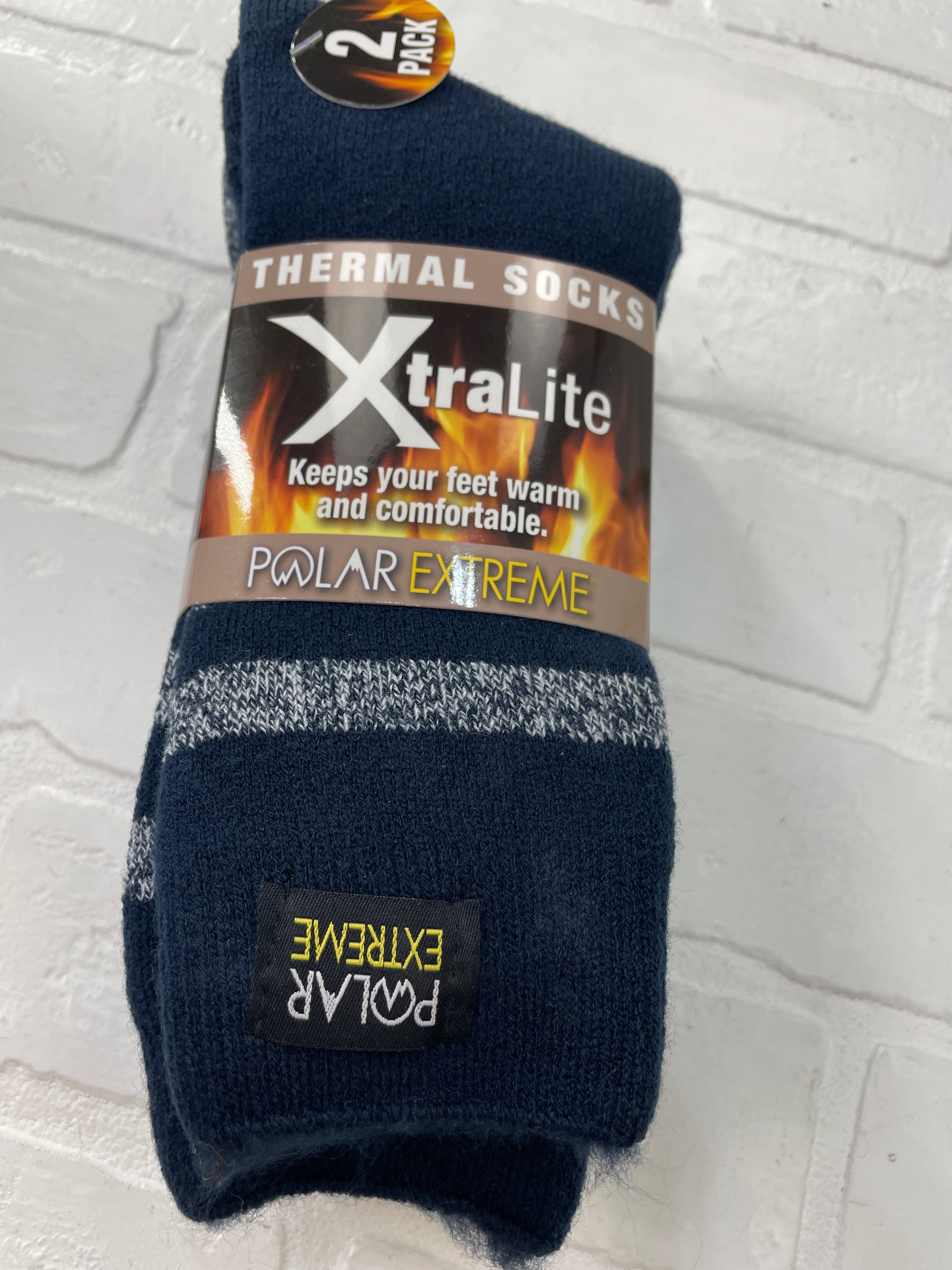 PE Men's Xtralite Navy Stripe 2pk Sock