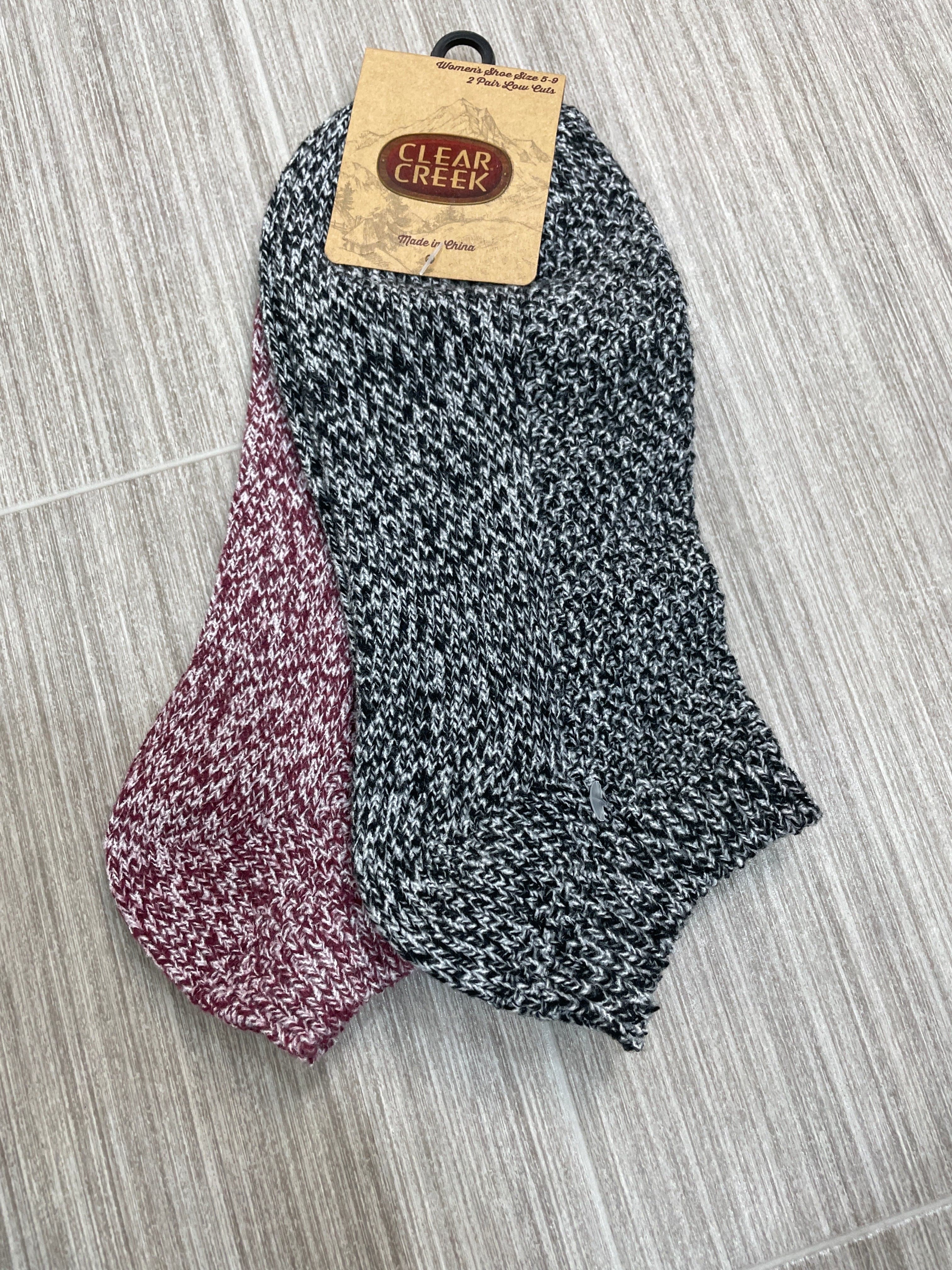CC Maroon & Black Women's 2pk Marled Socks