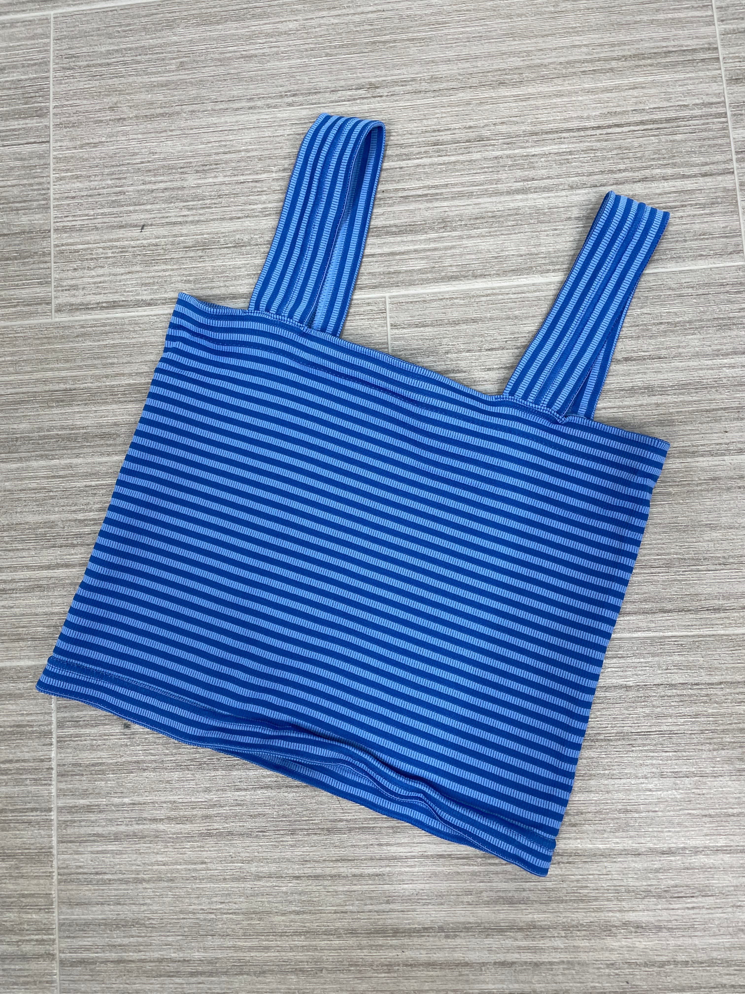 Marina Striped Square Crop Top