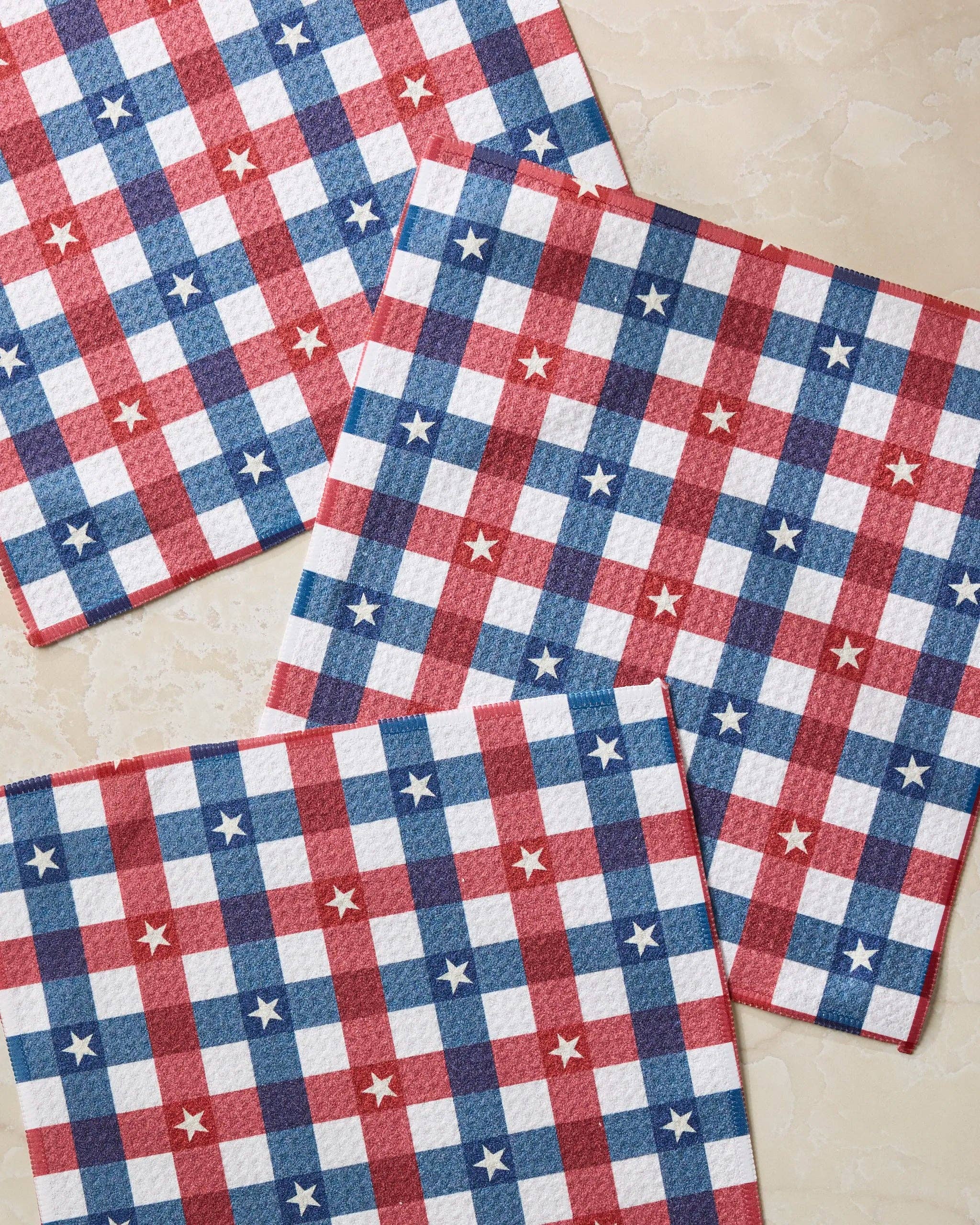 Bunting Check Dishcloth Set