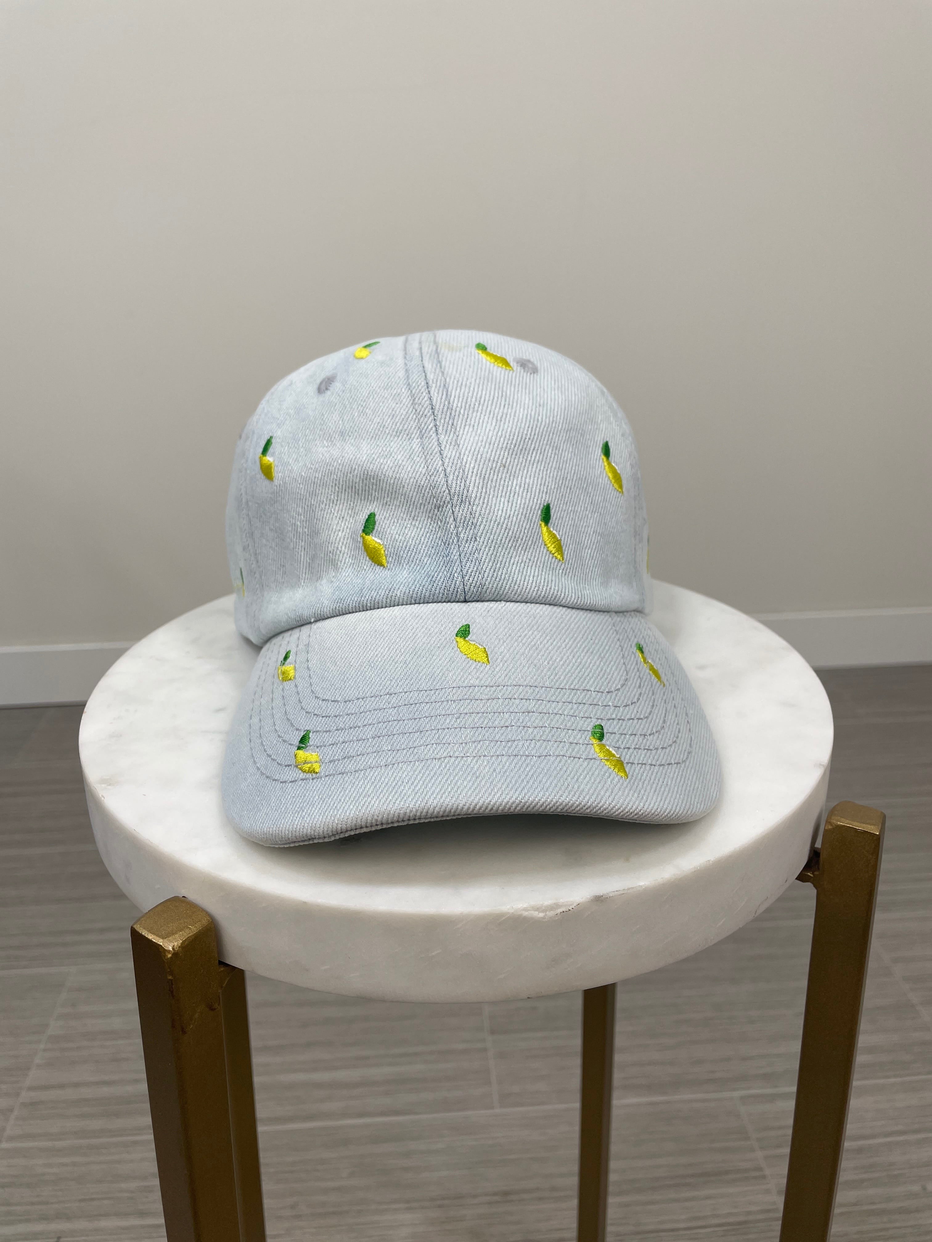 Denim Lemon Baseball Cap