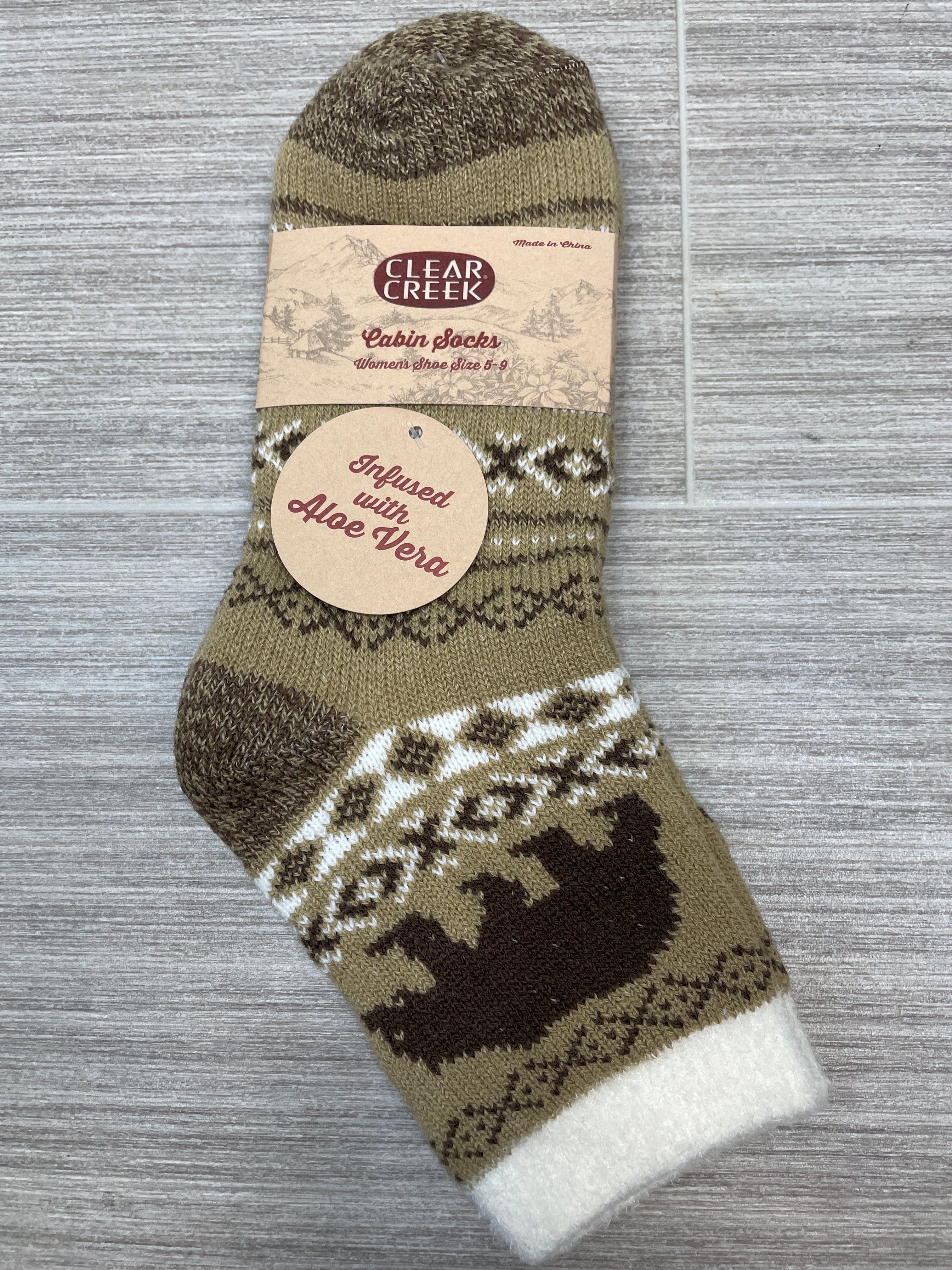Brown Bear Aloe Cabin Sock