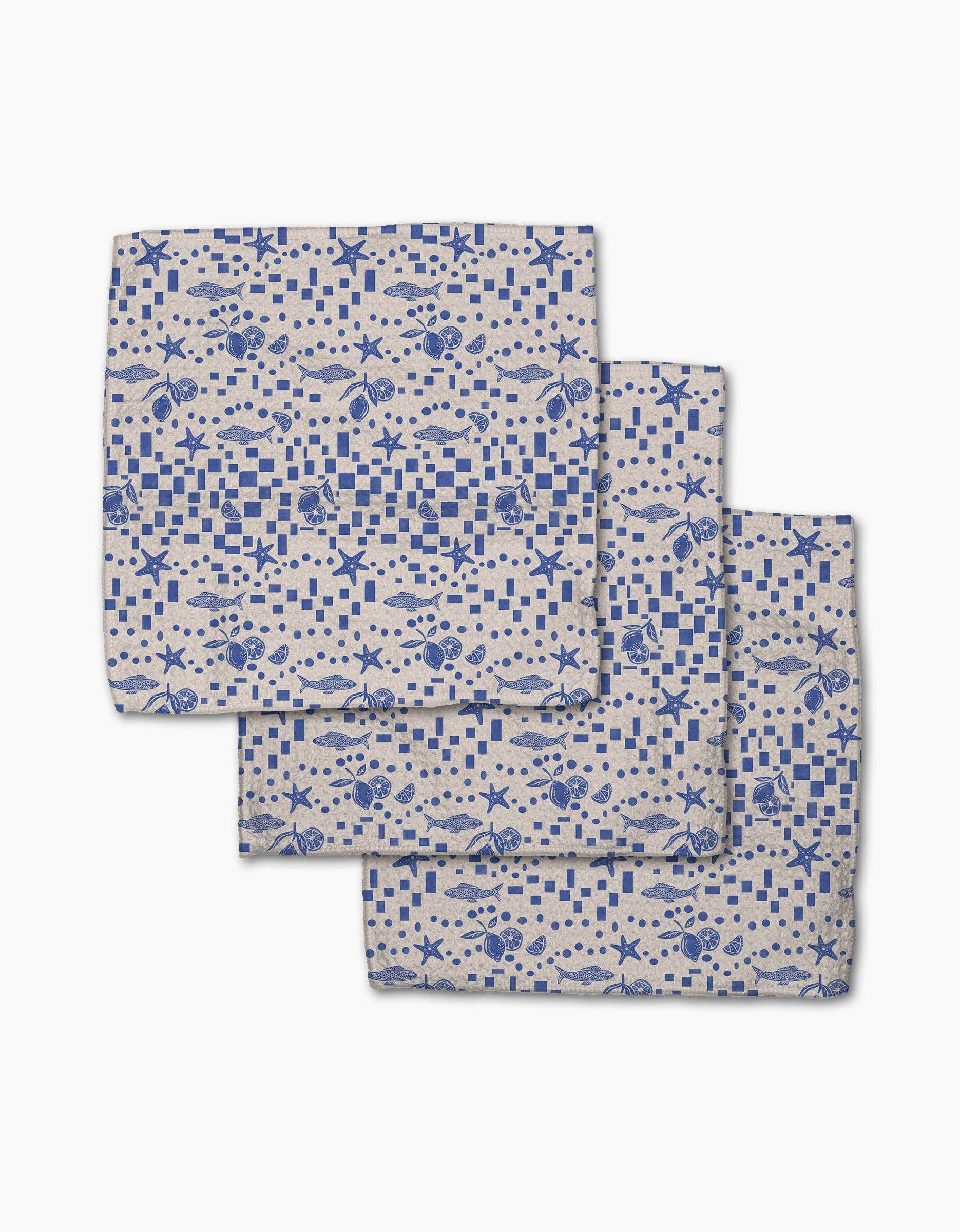 Santorini Tile Dishcloth Set