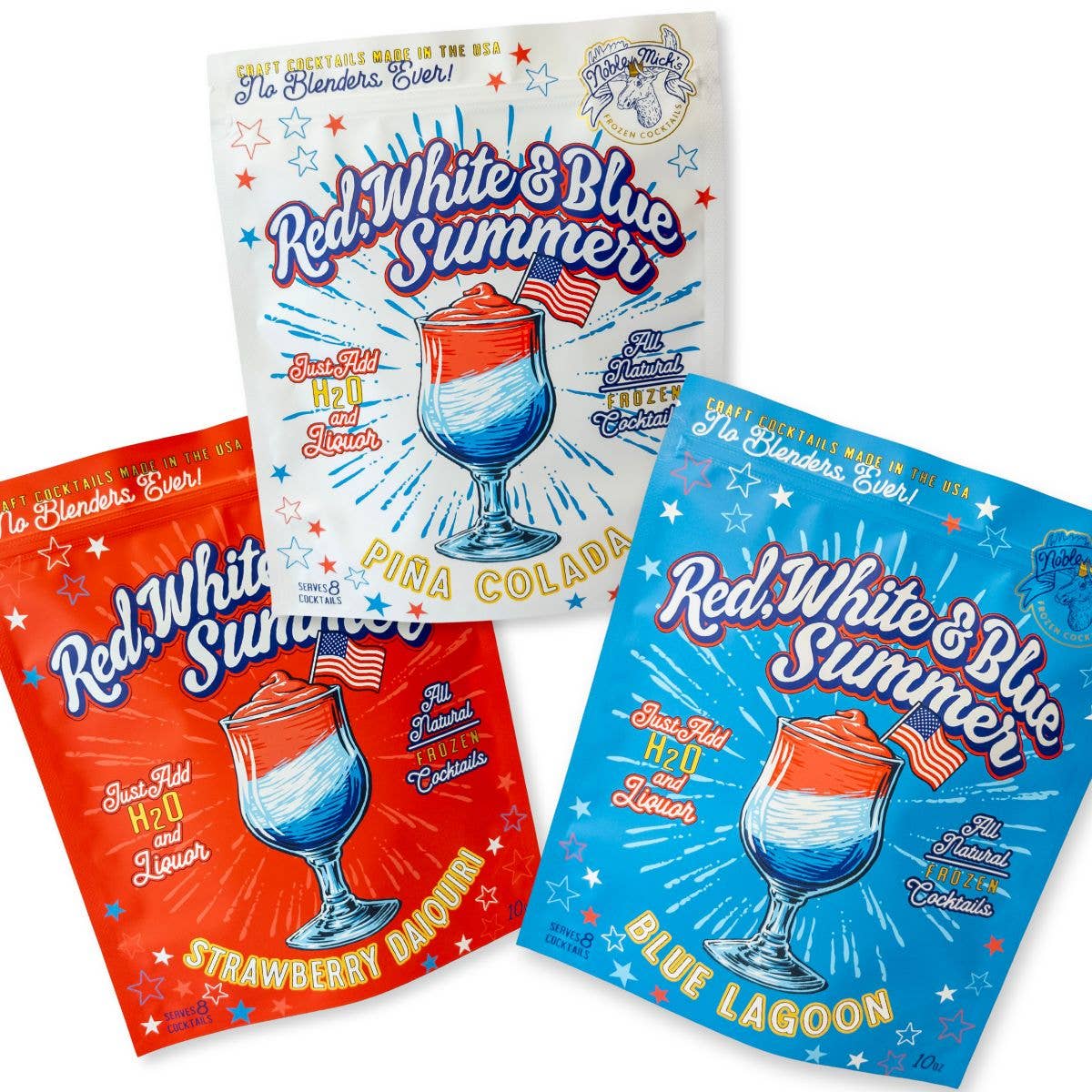 Red, White & Blue Summer Blue Lagoon Frozen Cocktail
