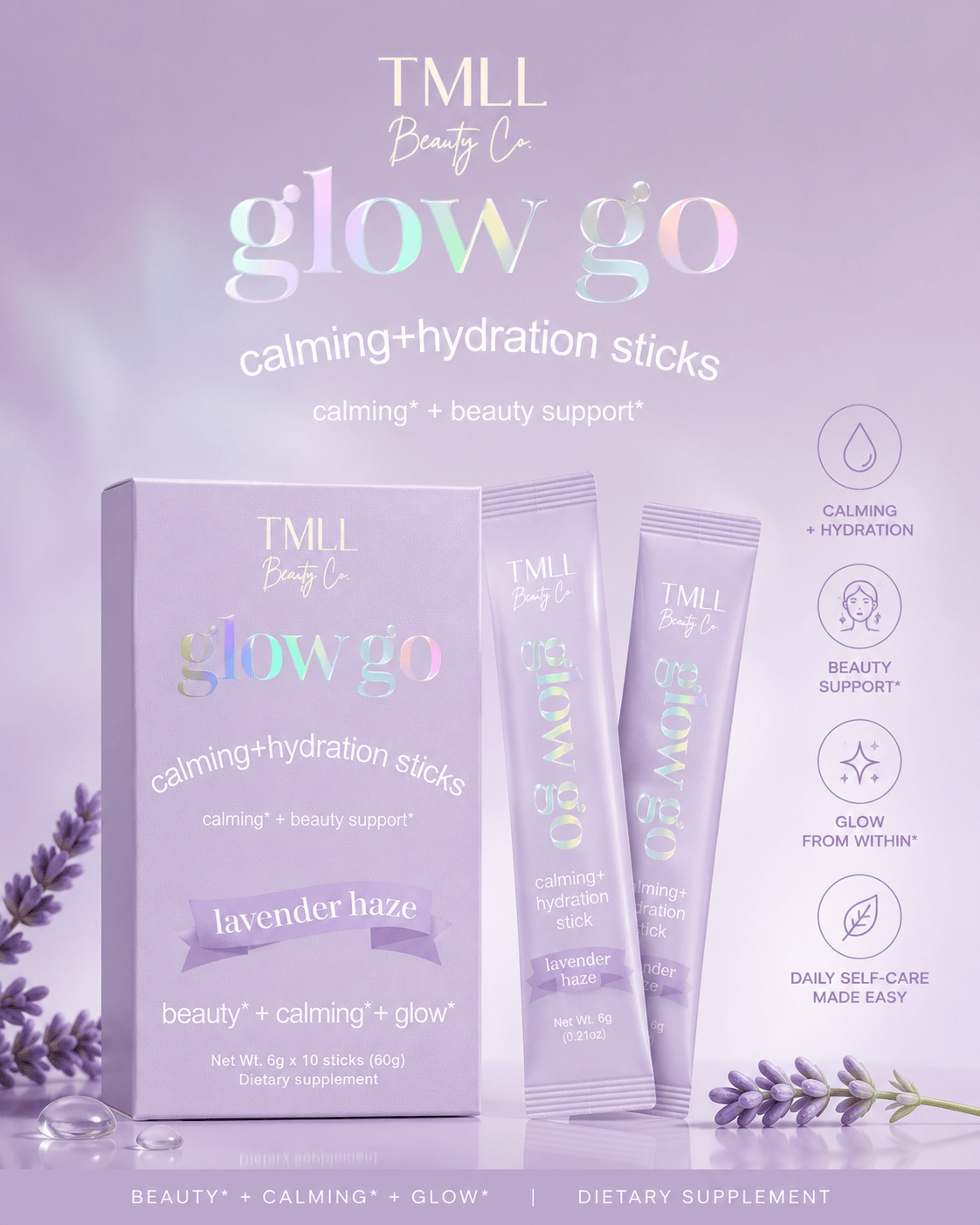 Glow Go Wellness Drinks - Lavender Haze