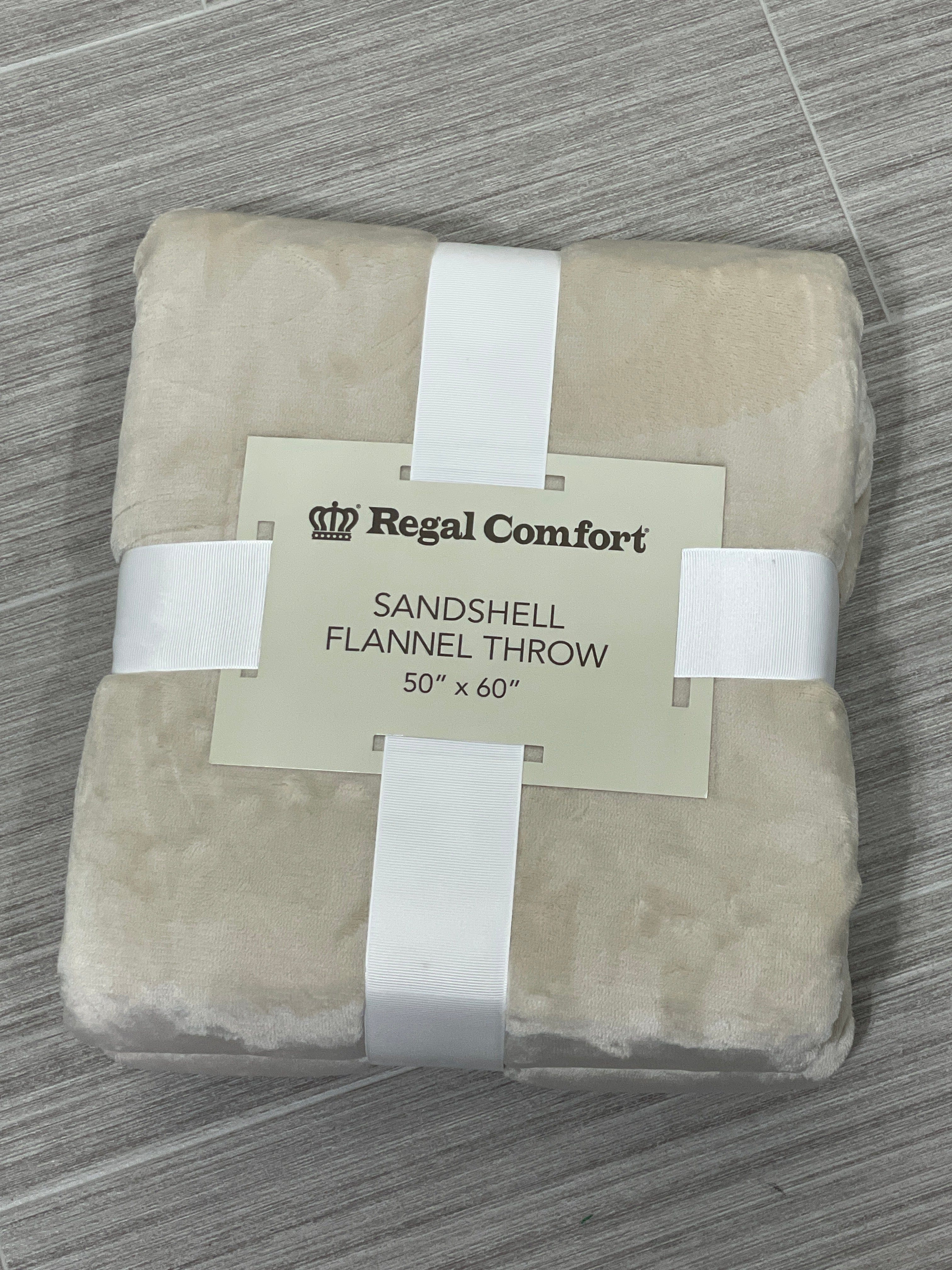 Sandshell Flannel Throw