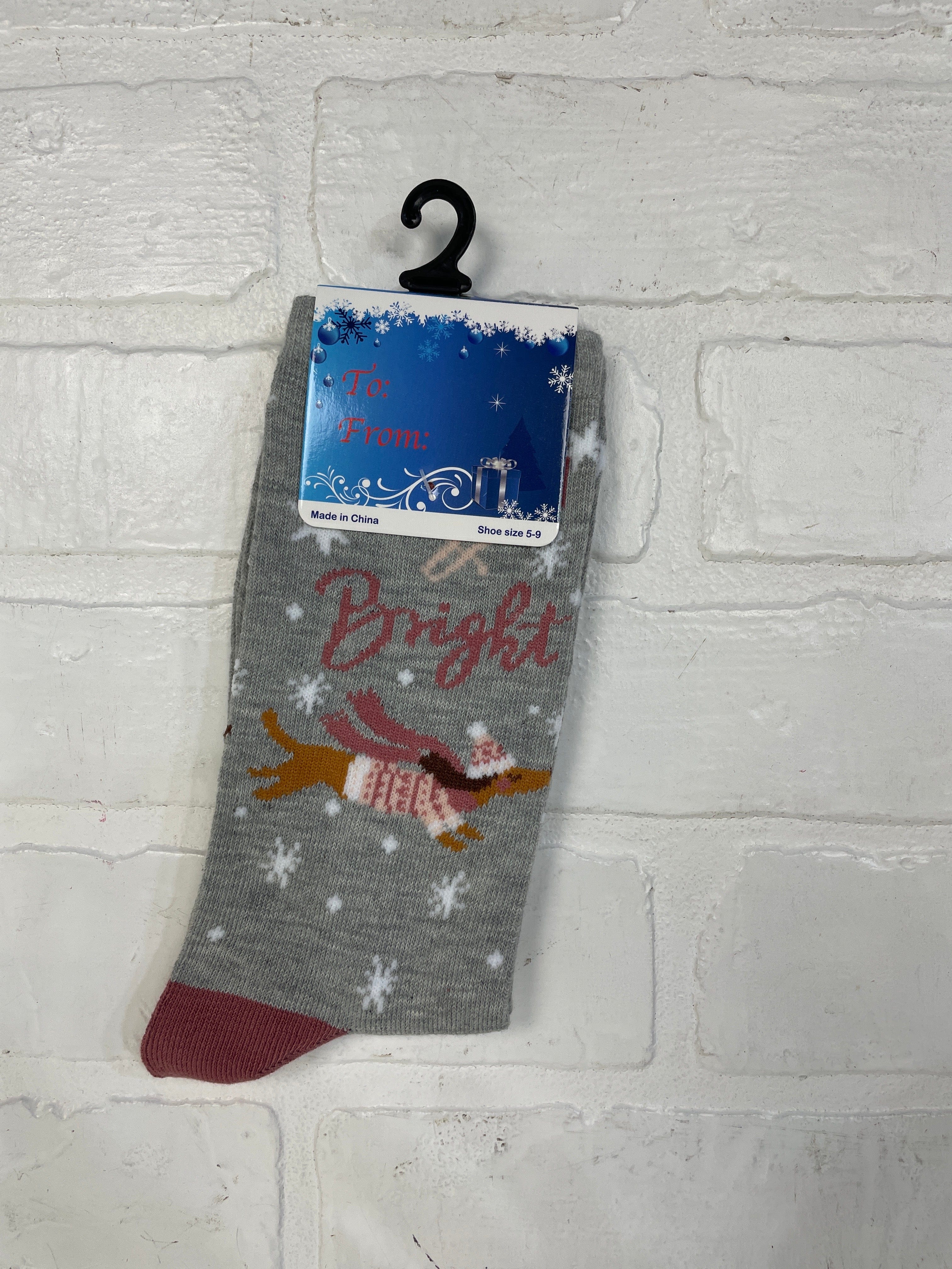 Bright Dog Grey Socks