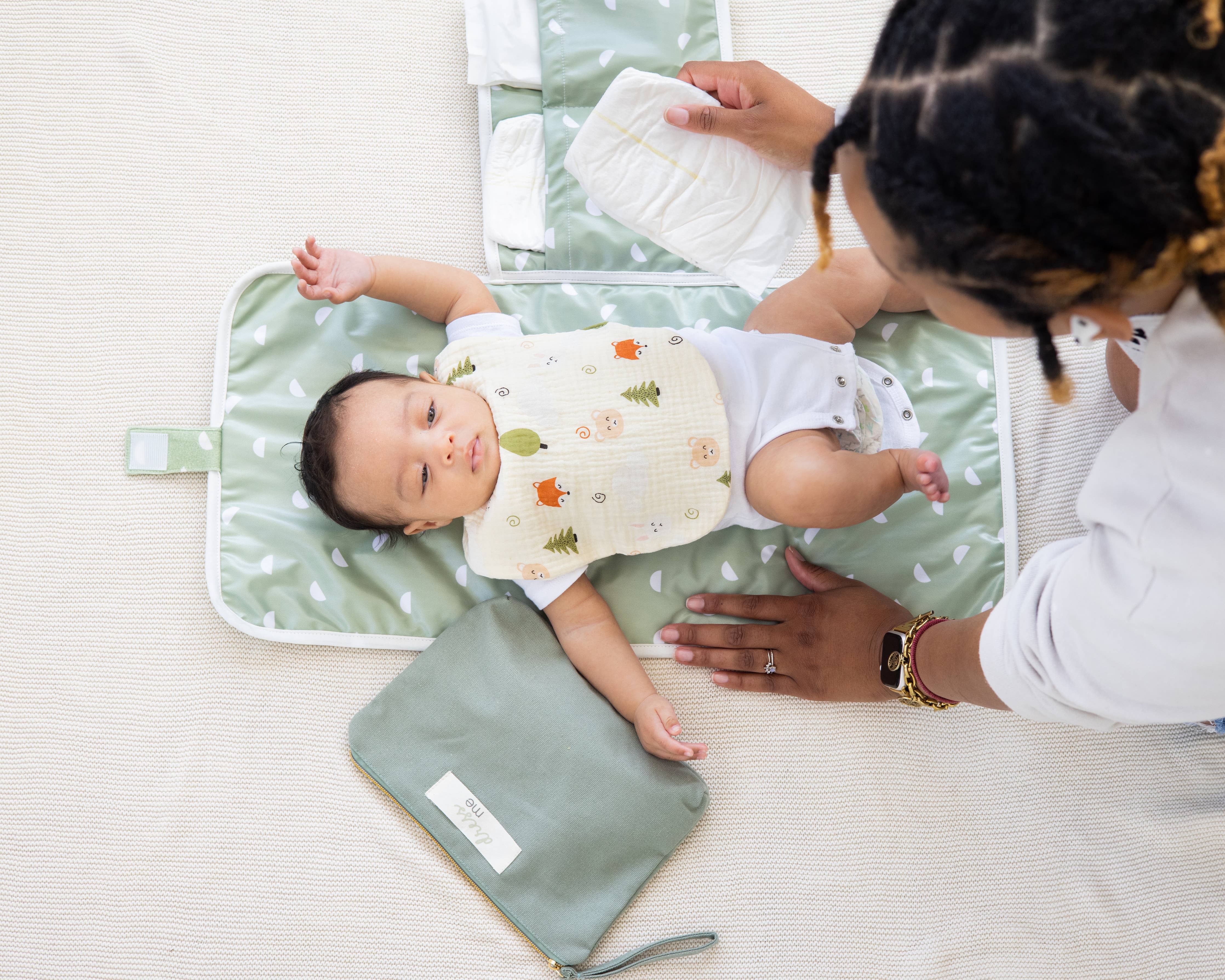 Organic Sage Travel Changing Mat, Diaper Bag Changing Pad