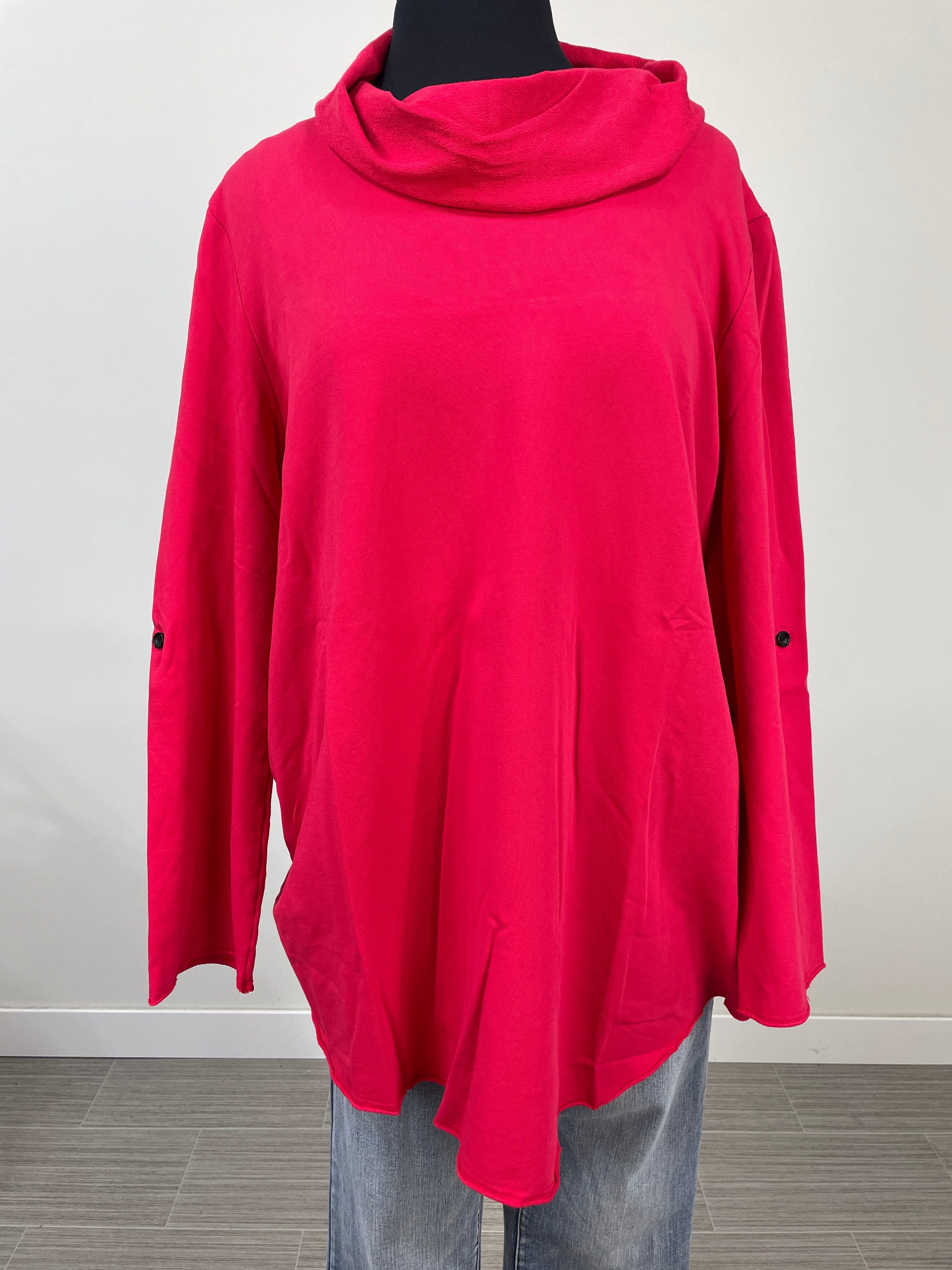Red Cowl Neck Tunic