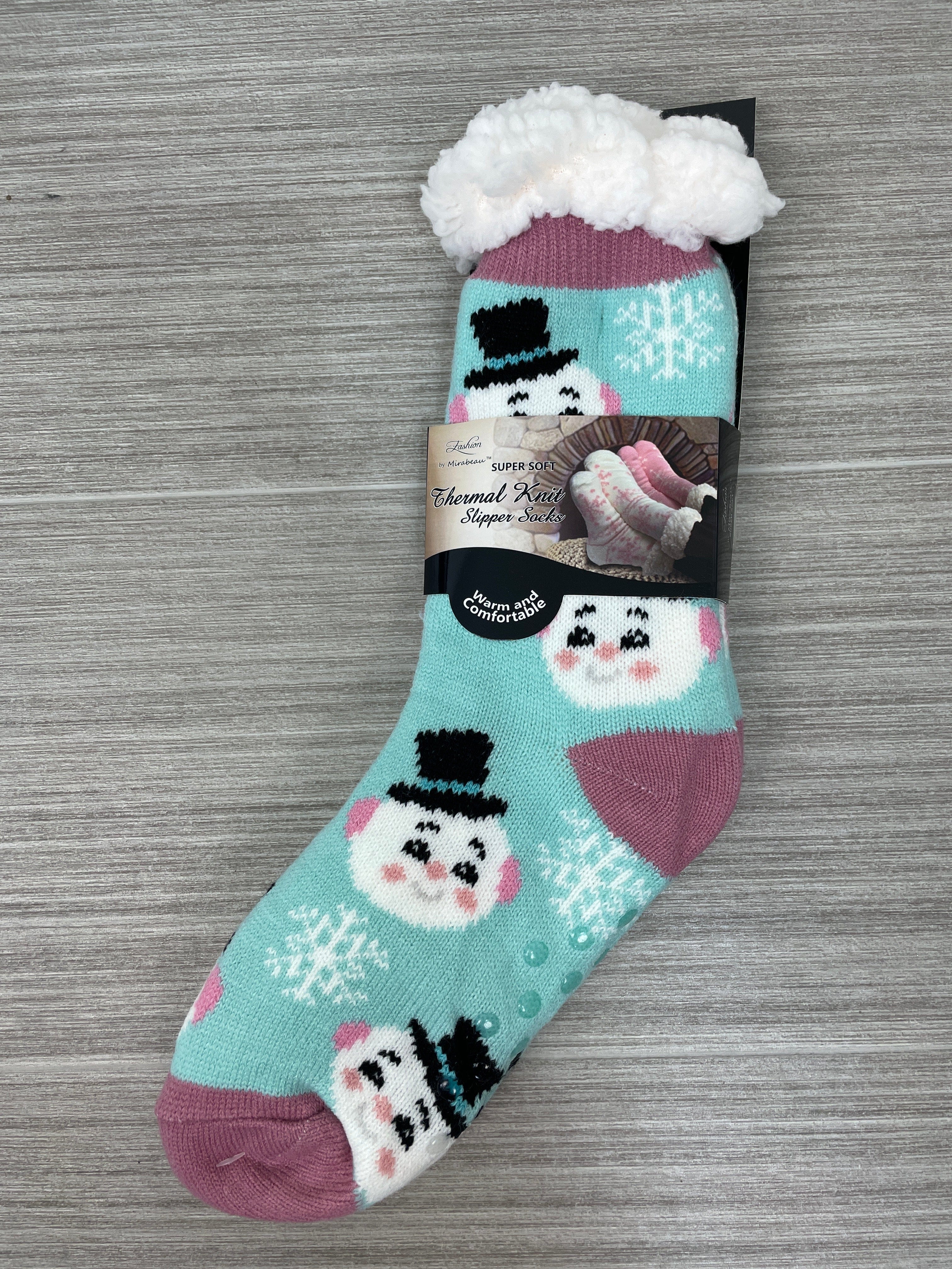 Snowman Thermal Slipper Sock