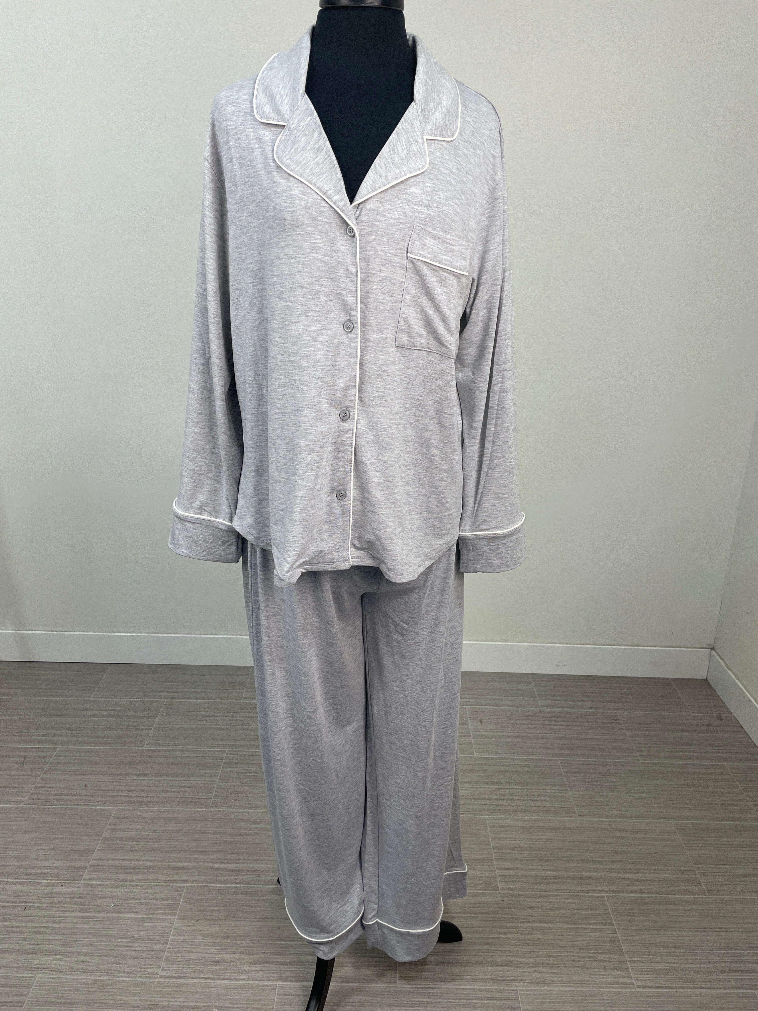 Grey Pajama Longsleeve Set