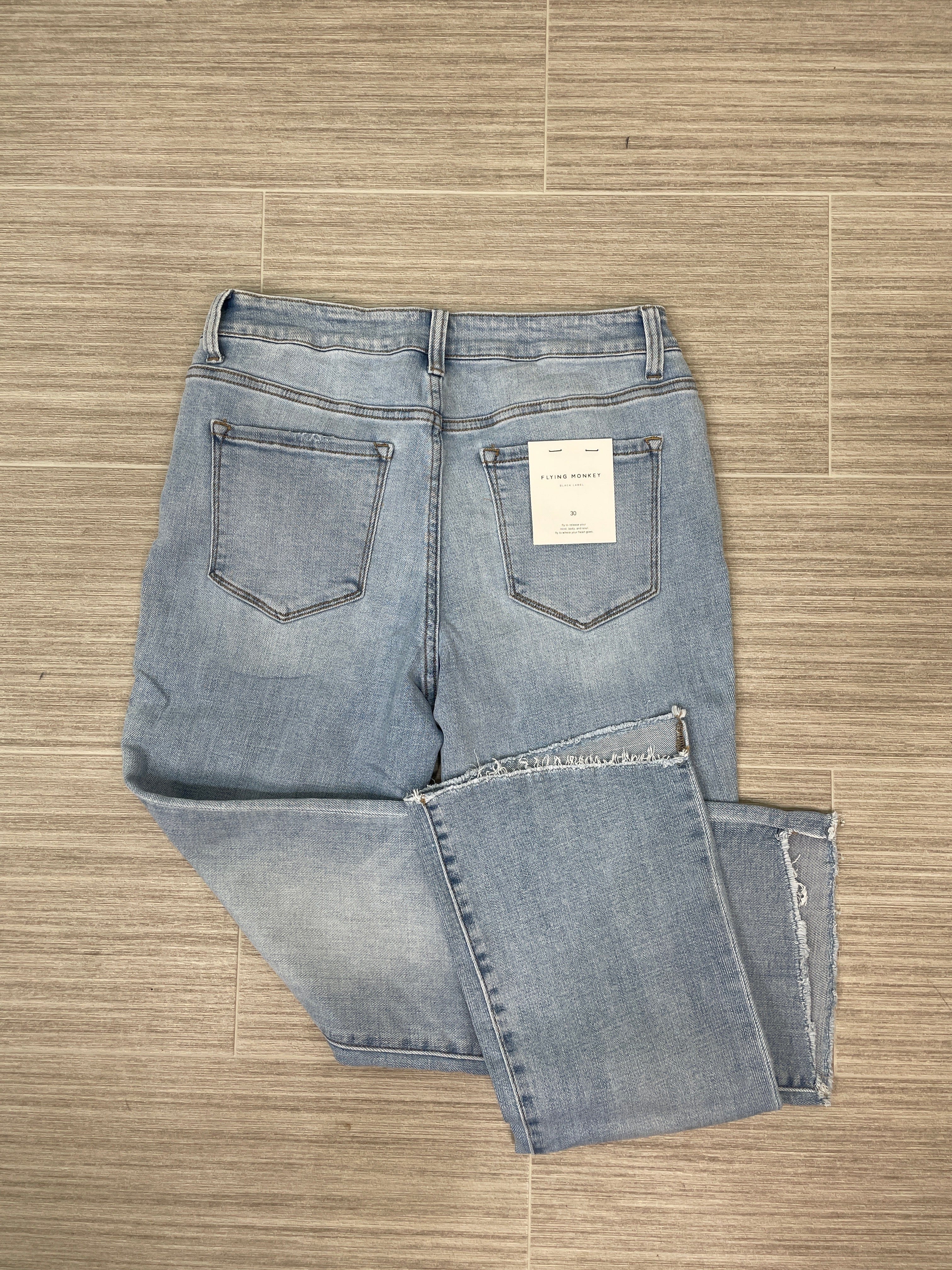 Light Mid Rise Crop Flare Jean