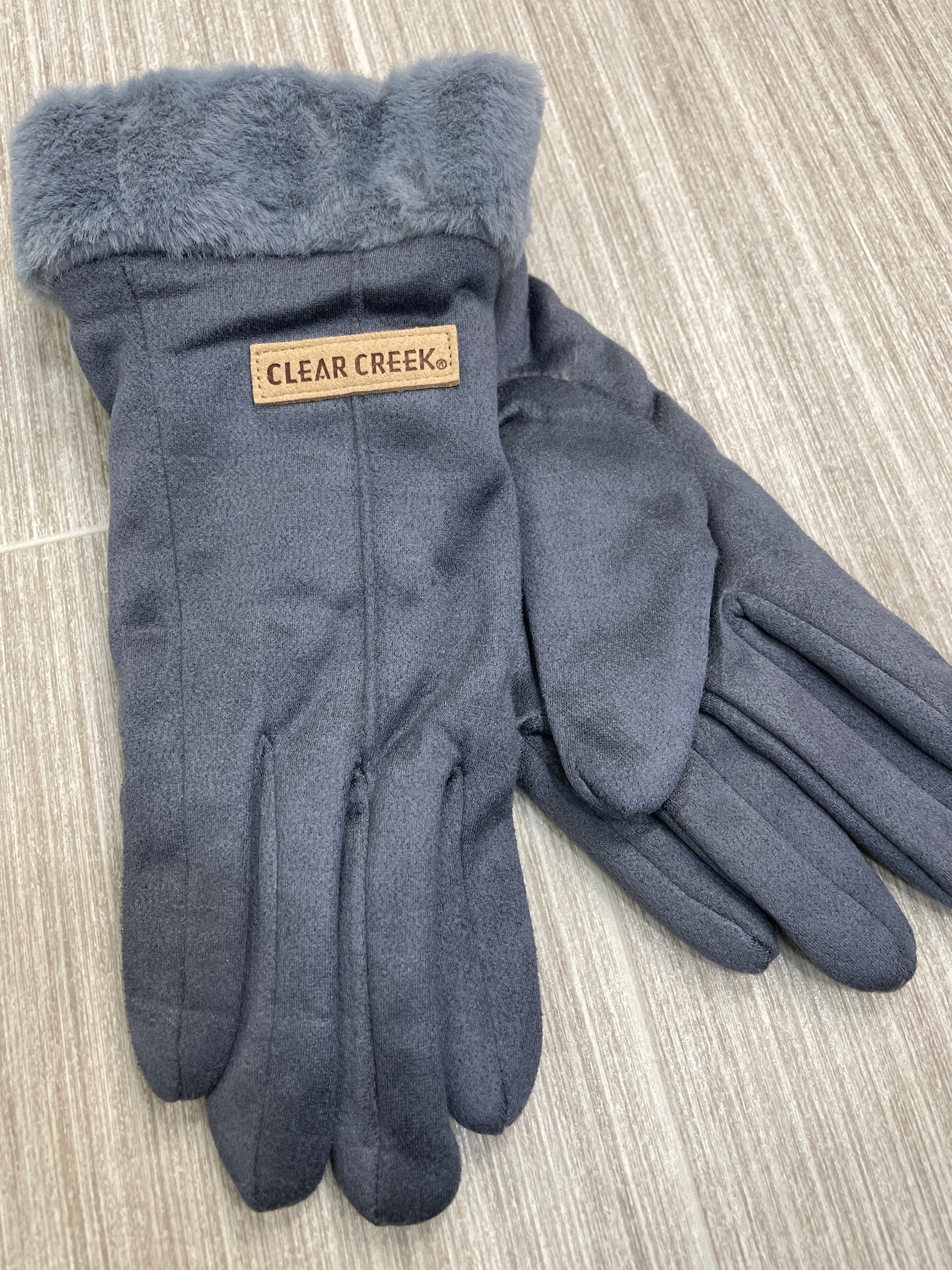 CC Women's Grey Suede Gloves