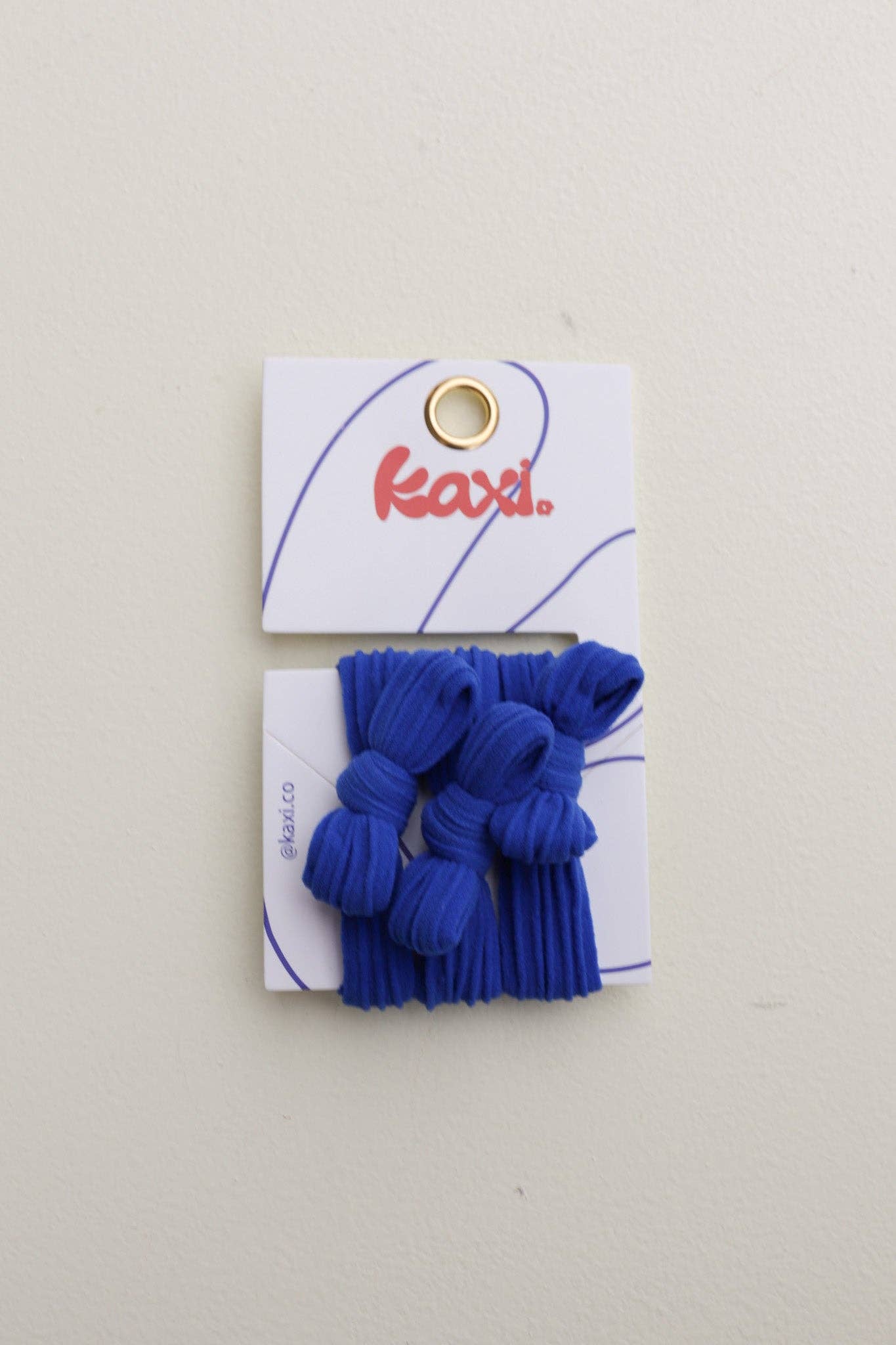 BOW SLICK BACK HAIR TIES: ROYAL BLUE