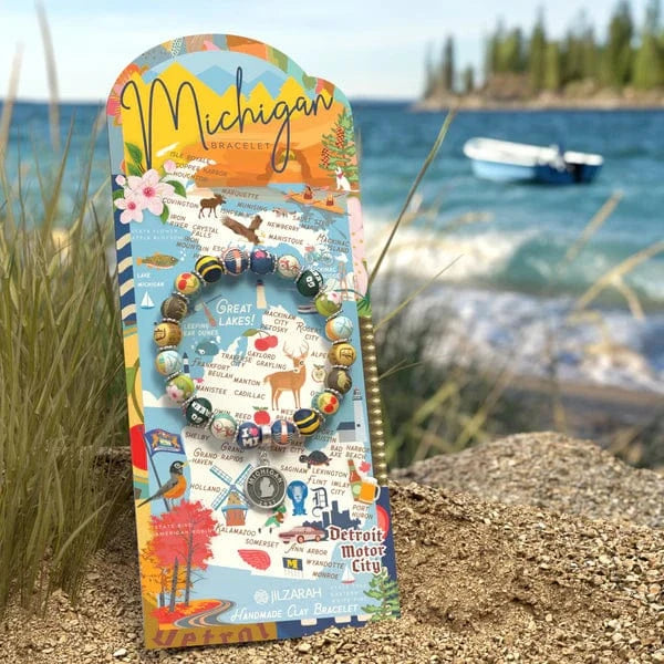 Michigan Clay Bead Bracelet