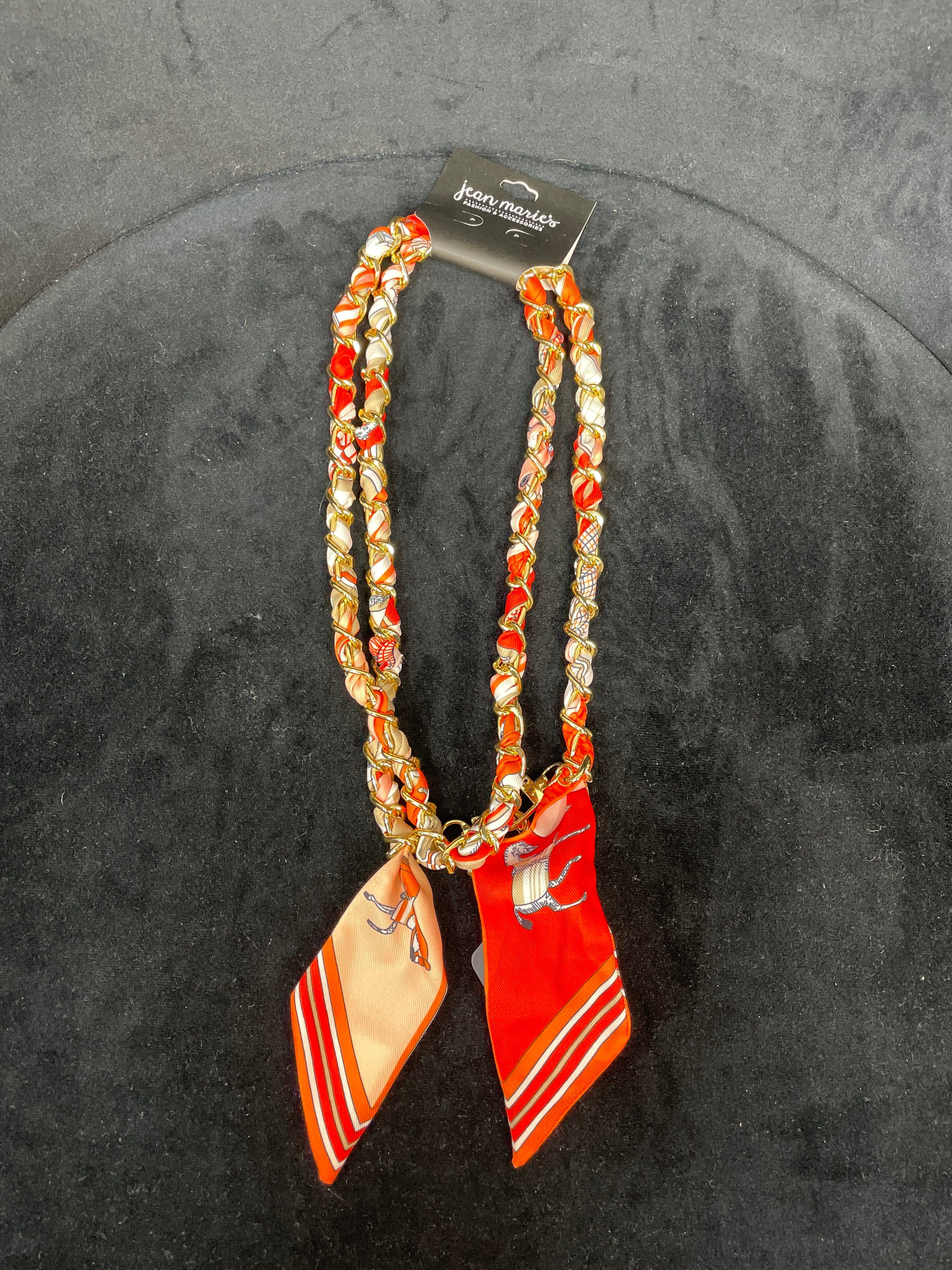 Orange Scarf Phone Chain