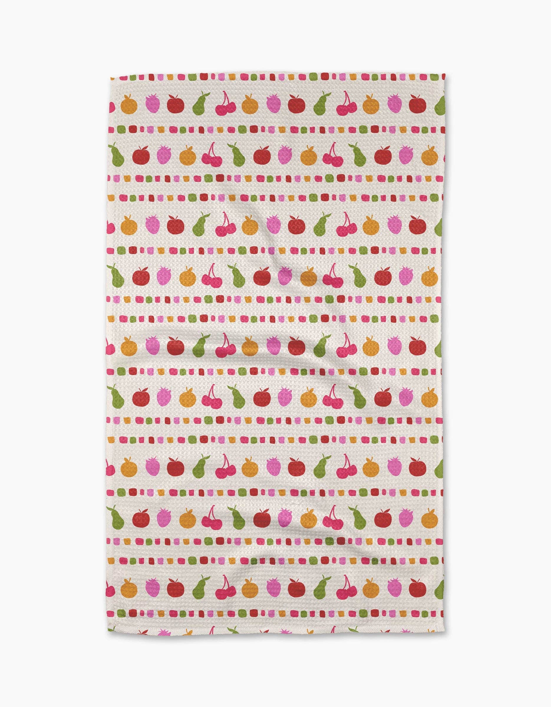 Geometry Fruits At The Party Tea Towel