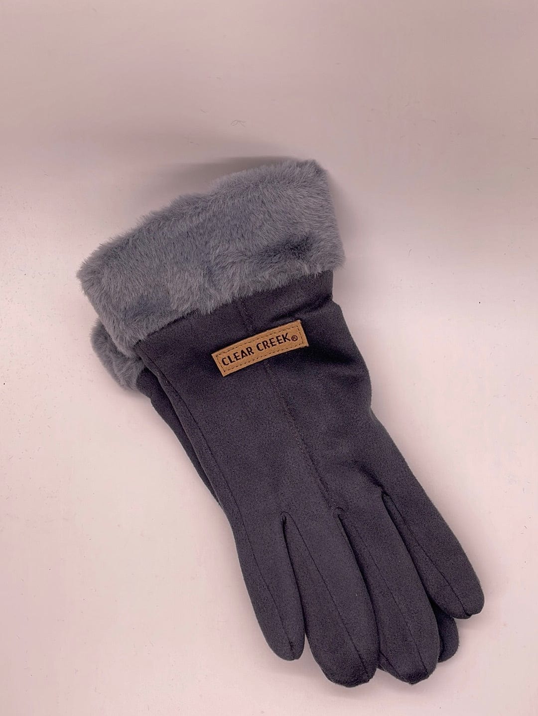 CC Grey Women's Suede Fleece Gloves