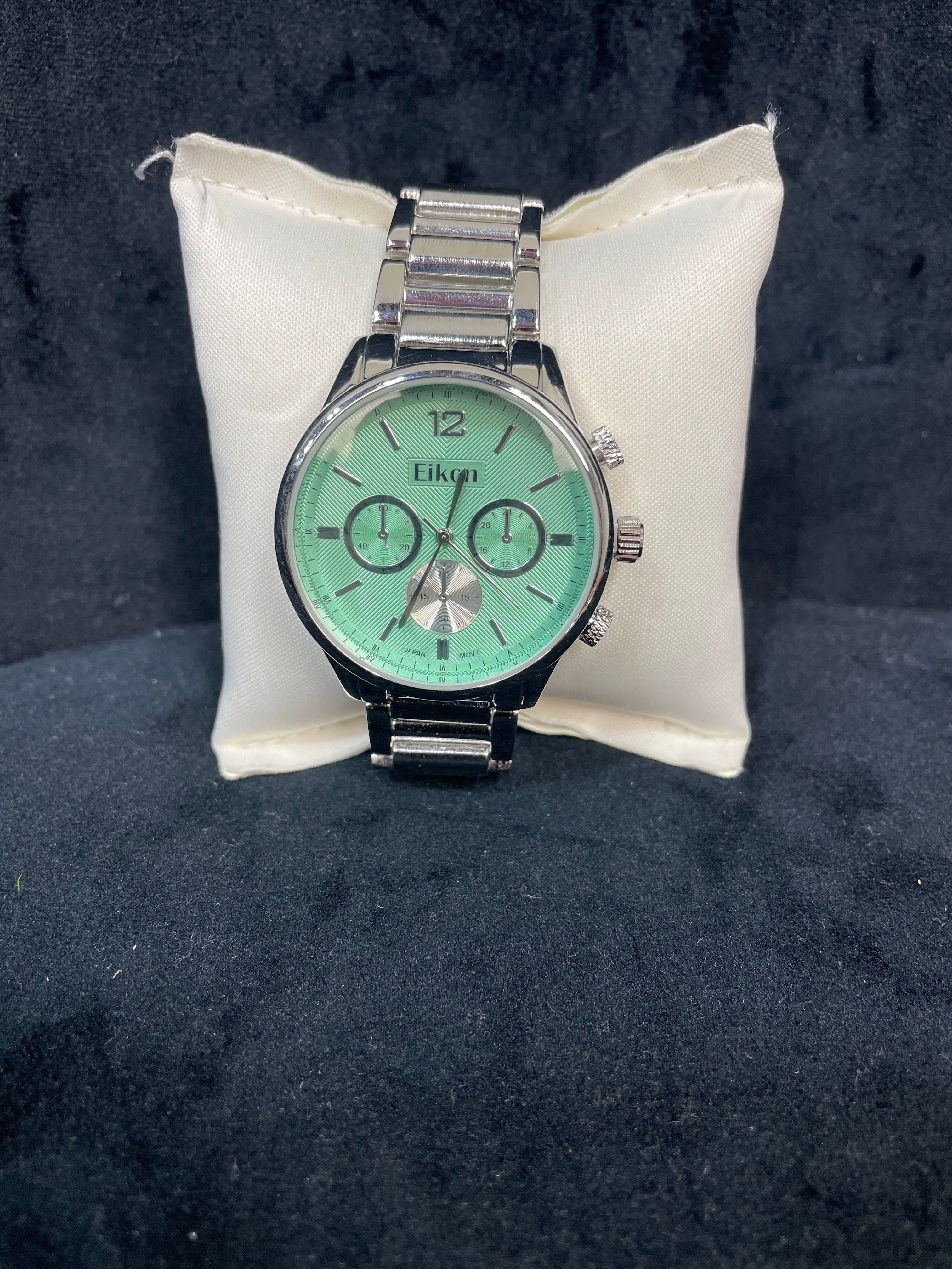 Silver & Mint Watch