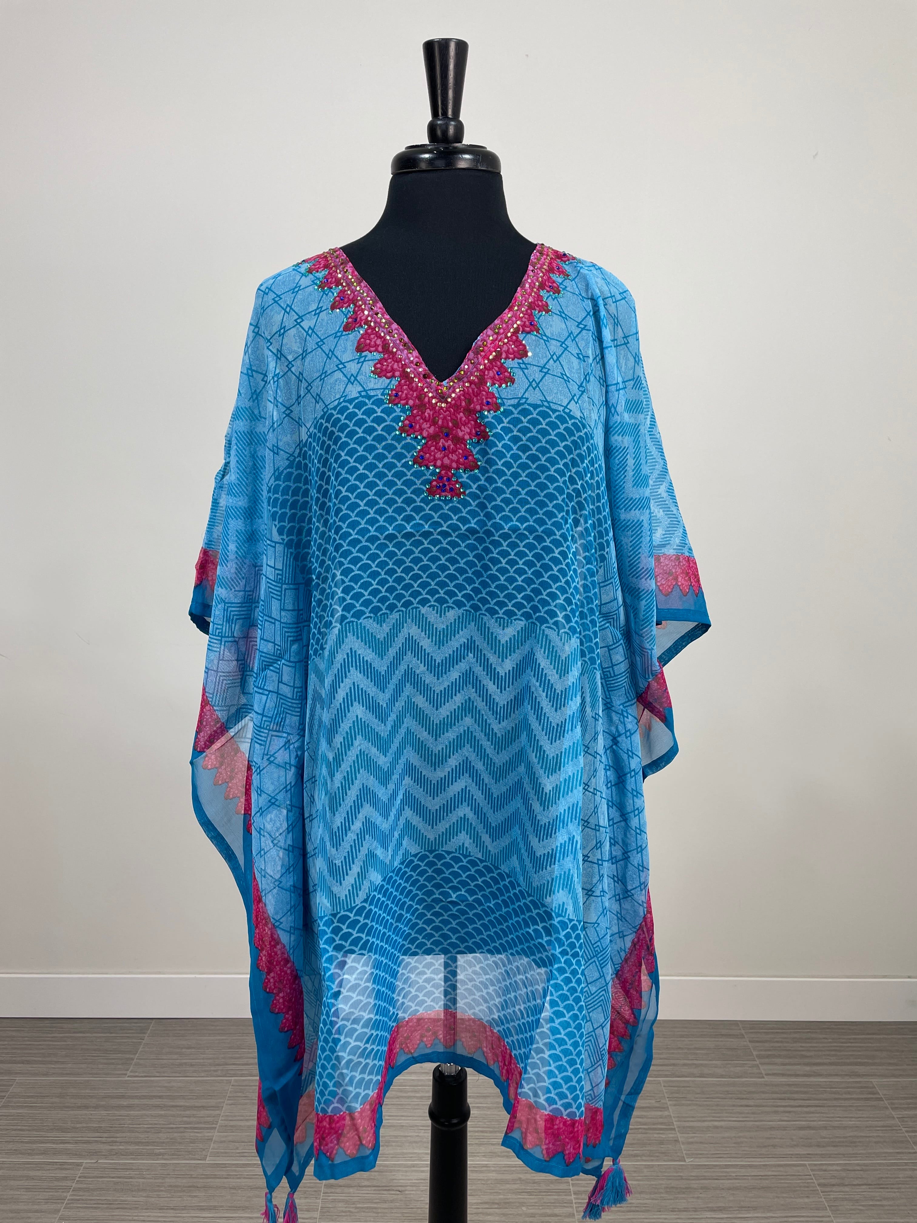 Turquoise Chiffon Coverup