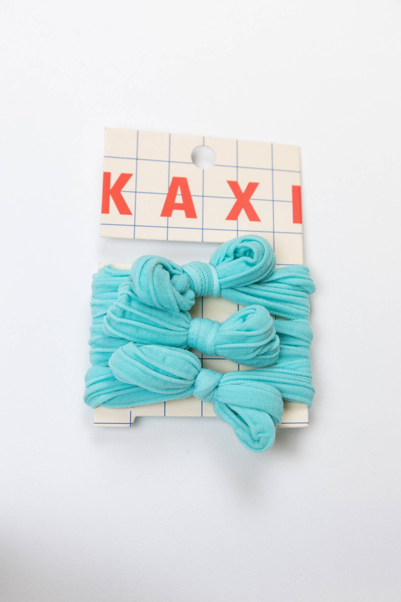 BOW SLICK BACK HAIR TIES: DUSTY BLUE